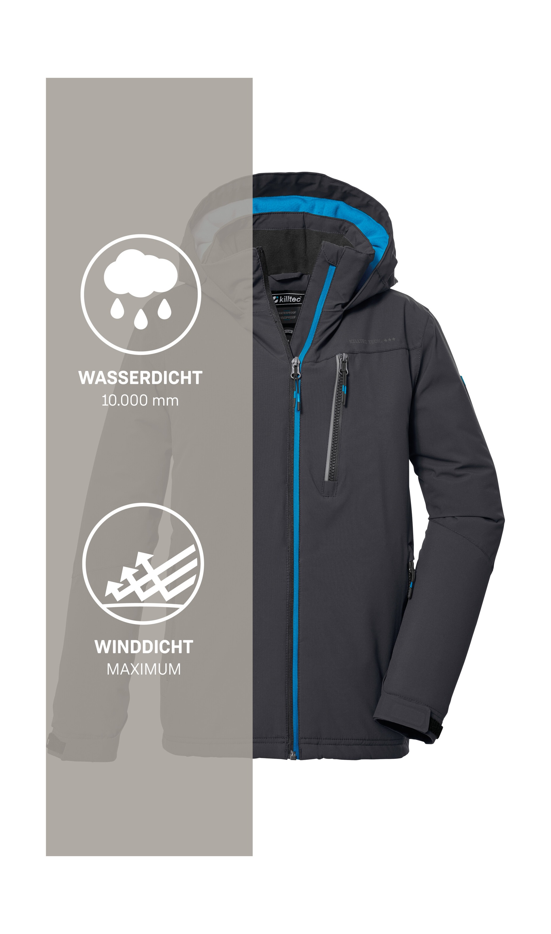 Killtec Outdoorjacke »KOW 159 BYS JCKT« Wasser- und winddichte Kids Winterjacke mit Fleece-Futter