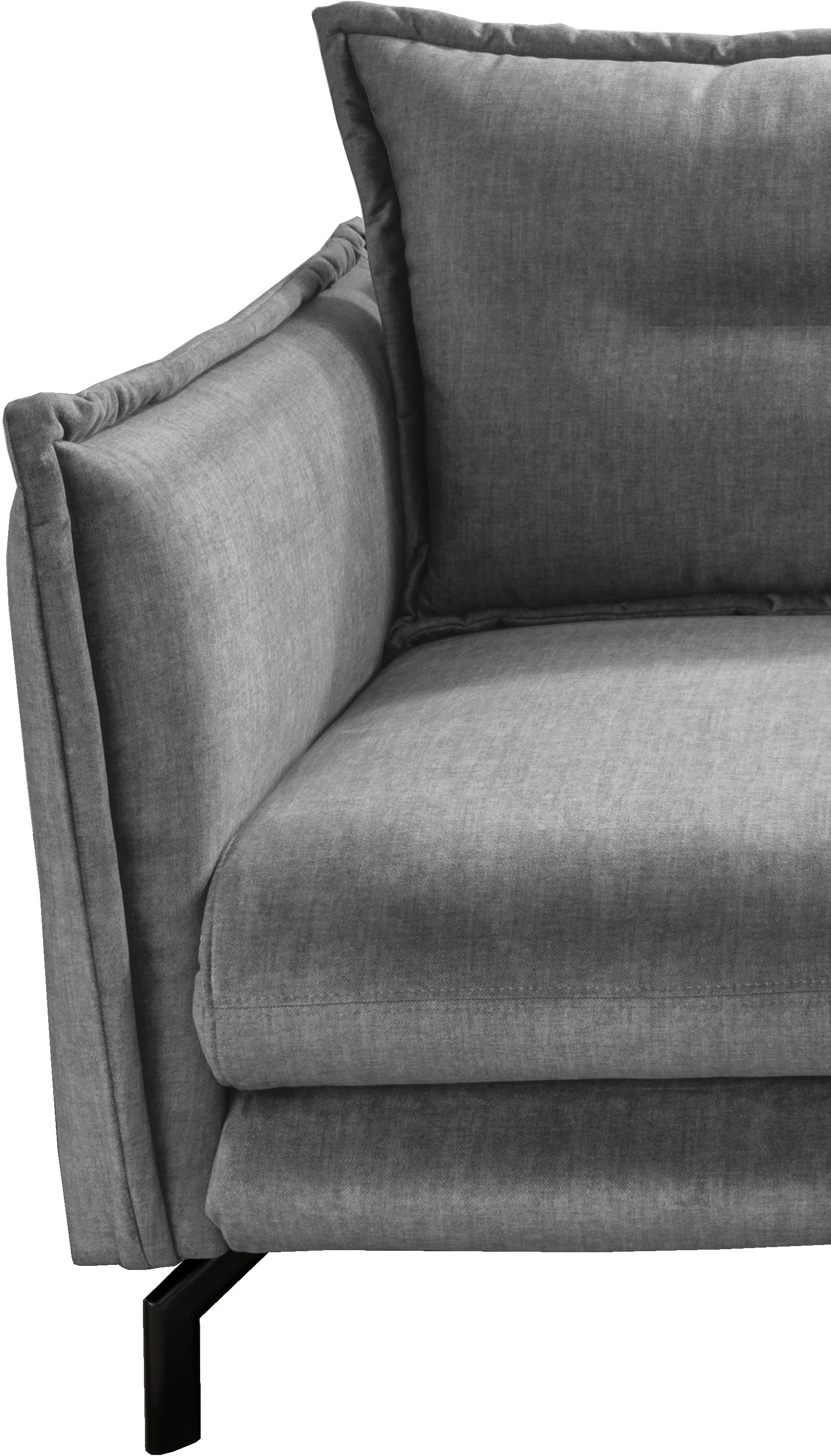 Home affaire 3-Sitzer »LAVA Breite 198 cm, modern und elegant, aktuelle Kissenoptik, bequem« Armlehnen verstellbar