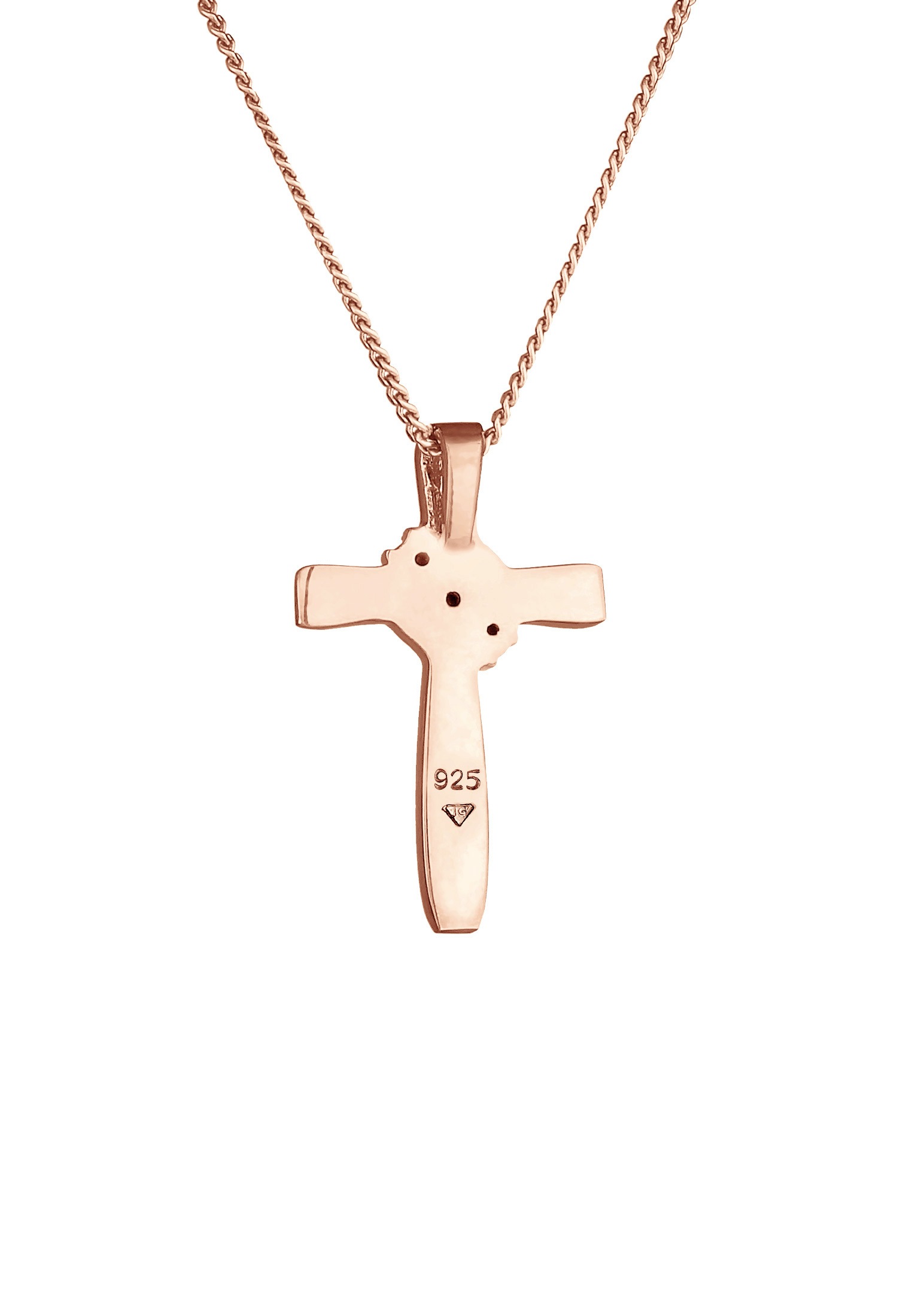 Elli Silberkette »Halskette Kreuz Modern mit Kristalle 925 Silber«