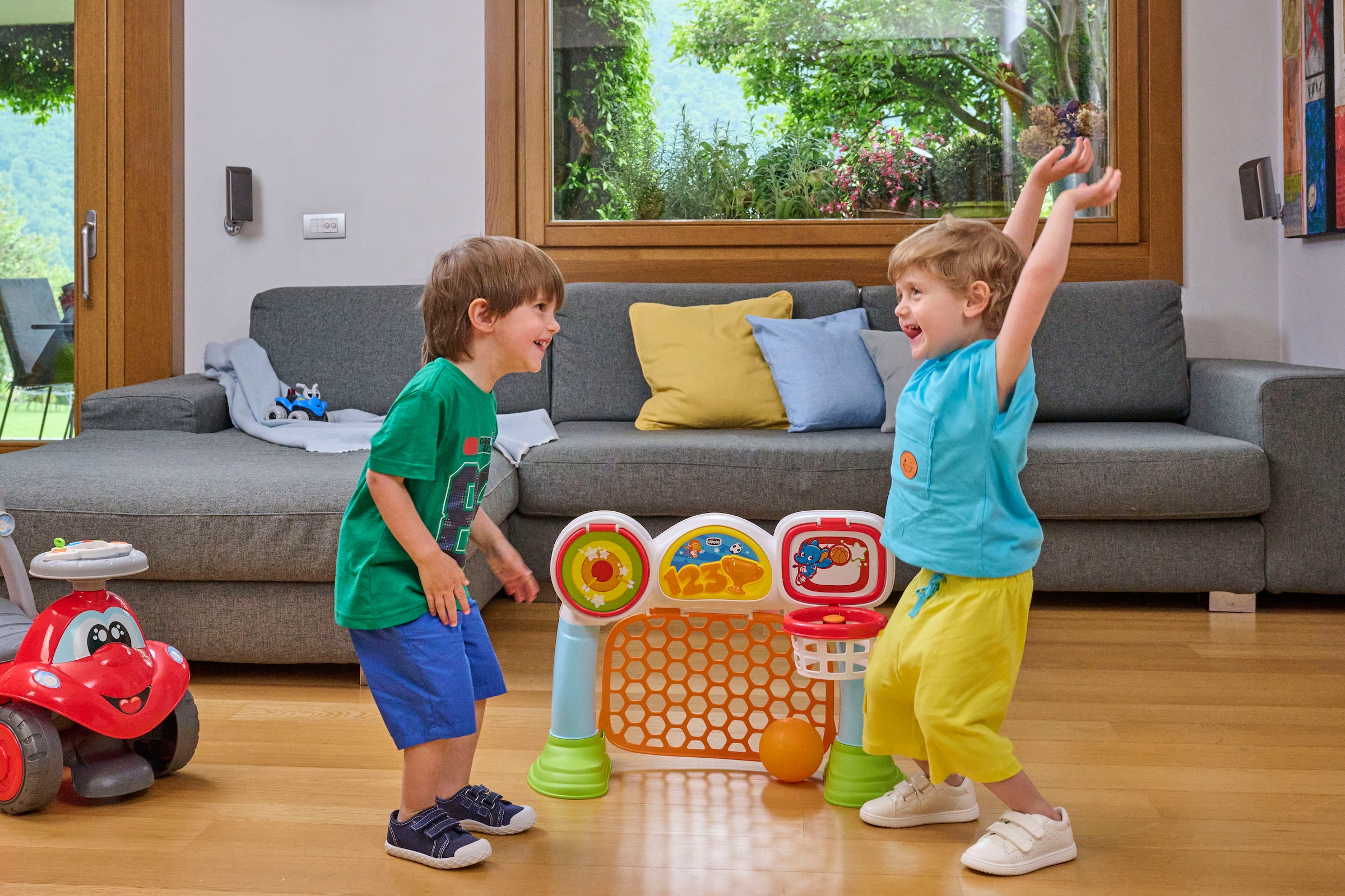 Chicco Fußballtor »Multi-Sport-Aktivitätsspiel, 3in1«, Made in Europe; mit Licht- und Soundeffekt