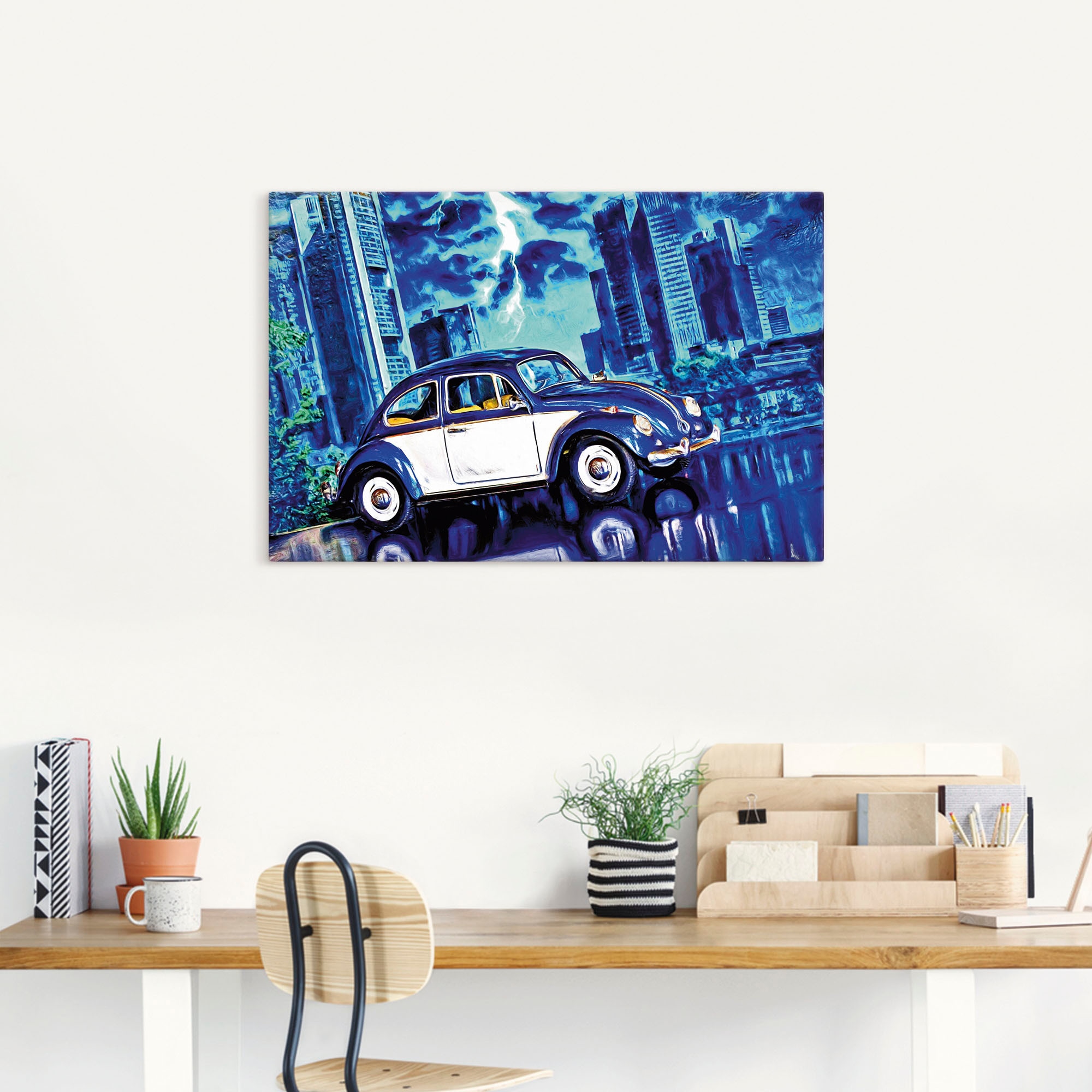 Artland Wandbild »Nachts«, Auto, (1 St.), als Alubild, Leinwandbild, Wandaufkleber oder Poster in versch. Größen