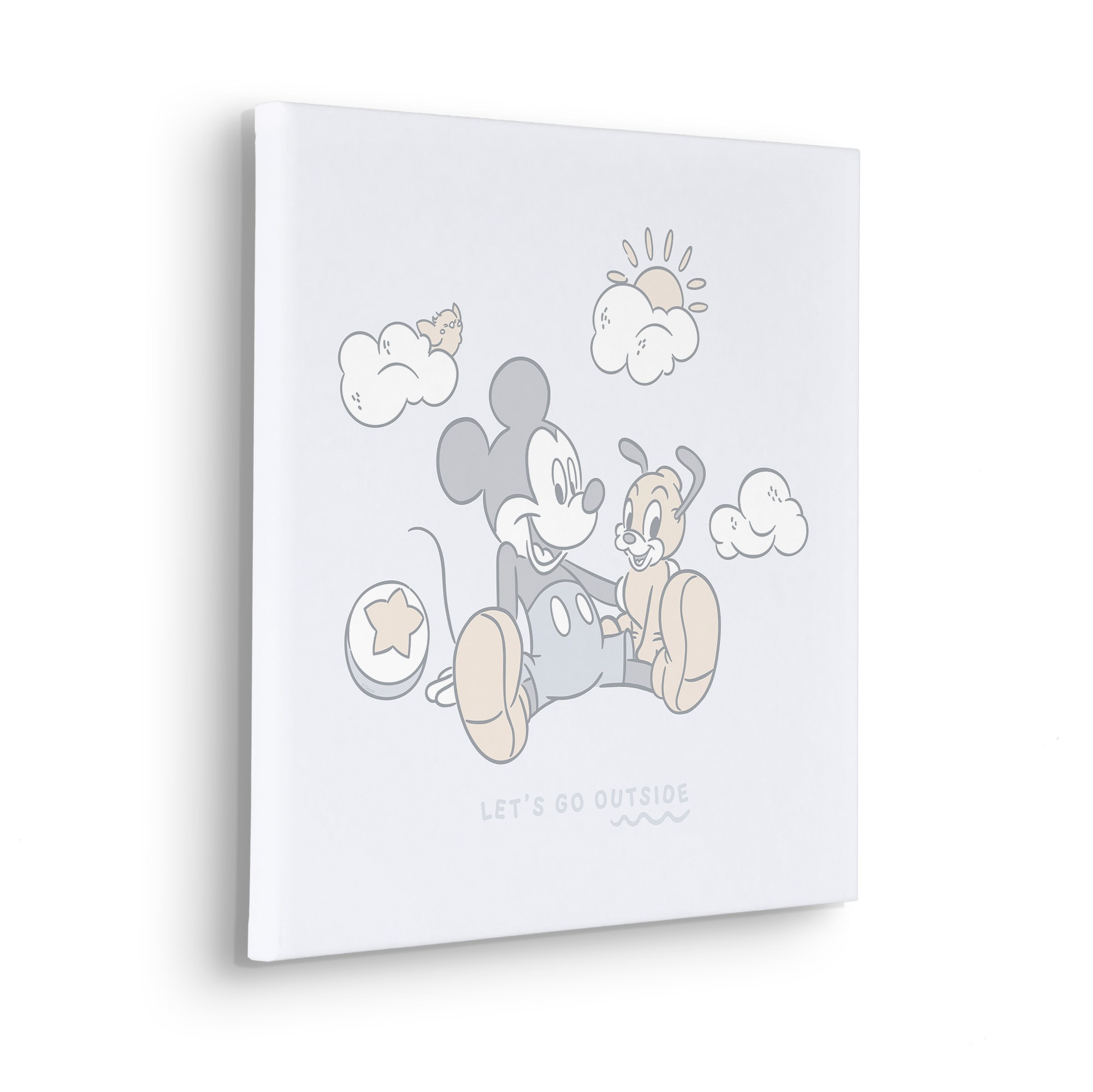 Komar Leinwandbild »Disney Mickey Mouse Let's Go Outside«, Disney, (1 St.), 40 x 40 cm (Breite x Höhe) - Kinderzimmer, Dekoration