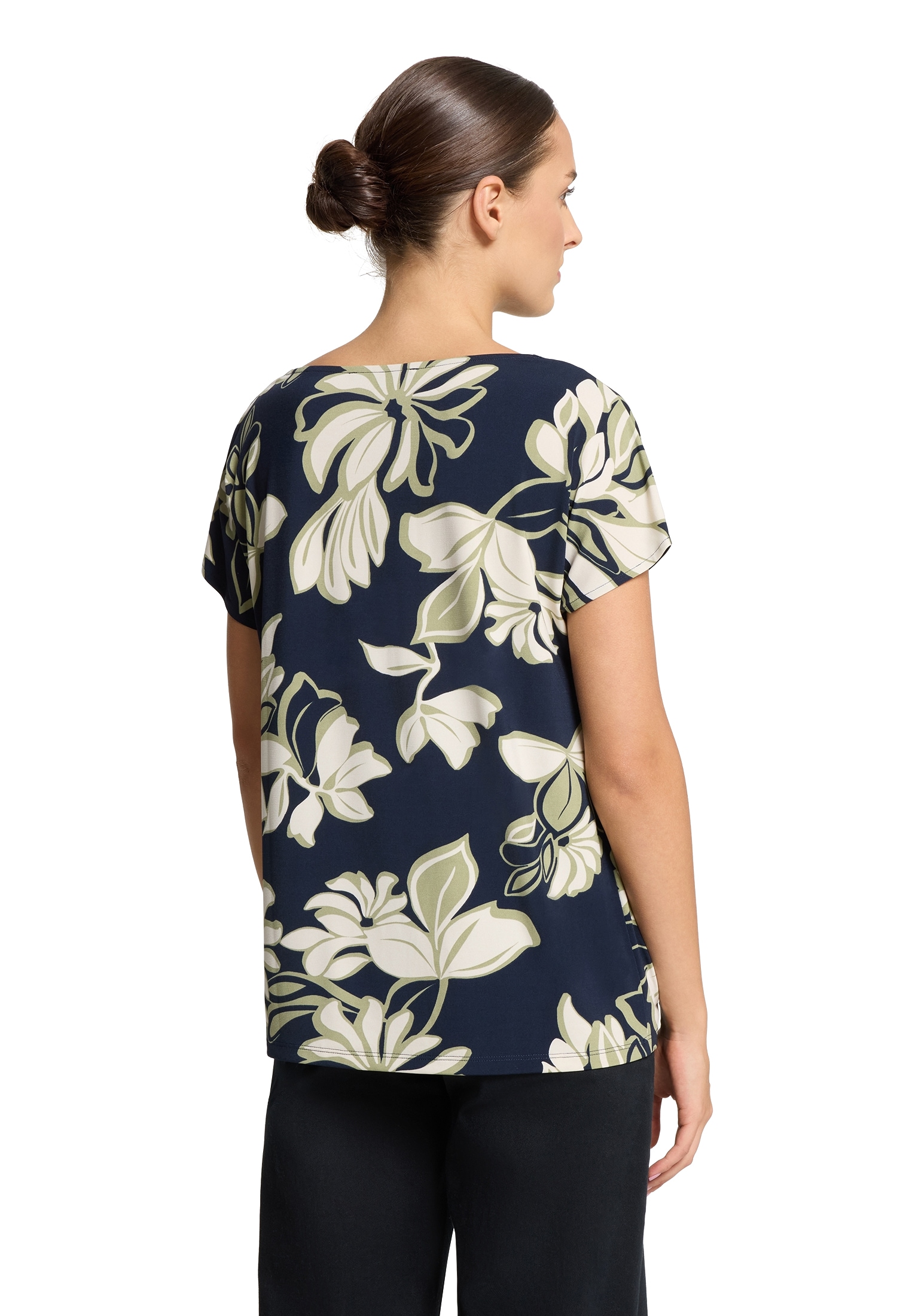 Betty Barclay Kurzarmshirt »Printshirt mit Wasserfallausschnitt«