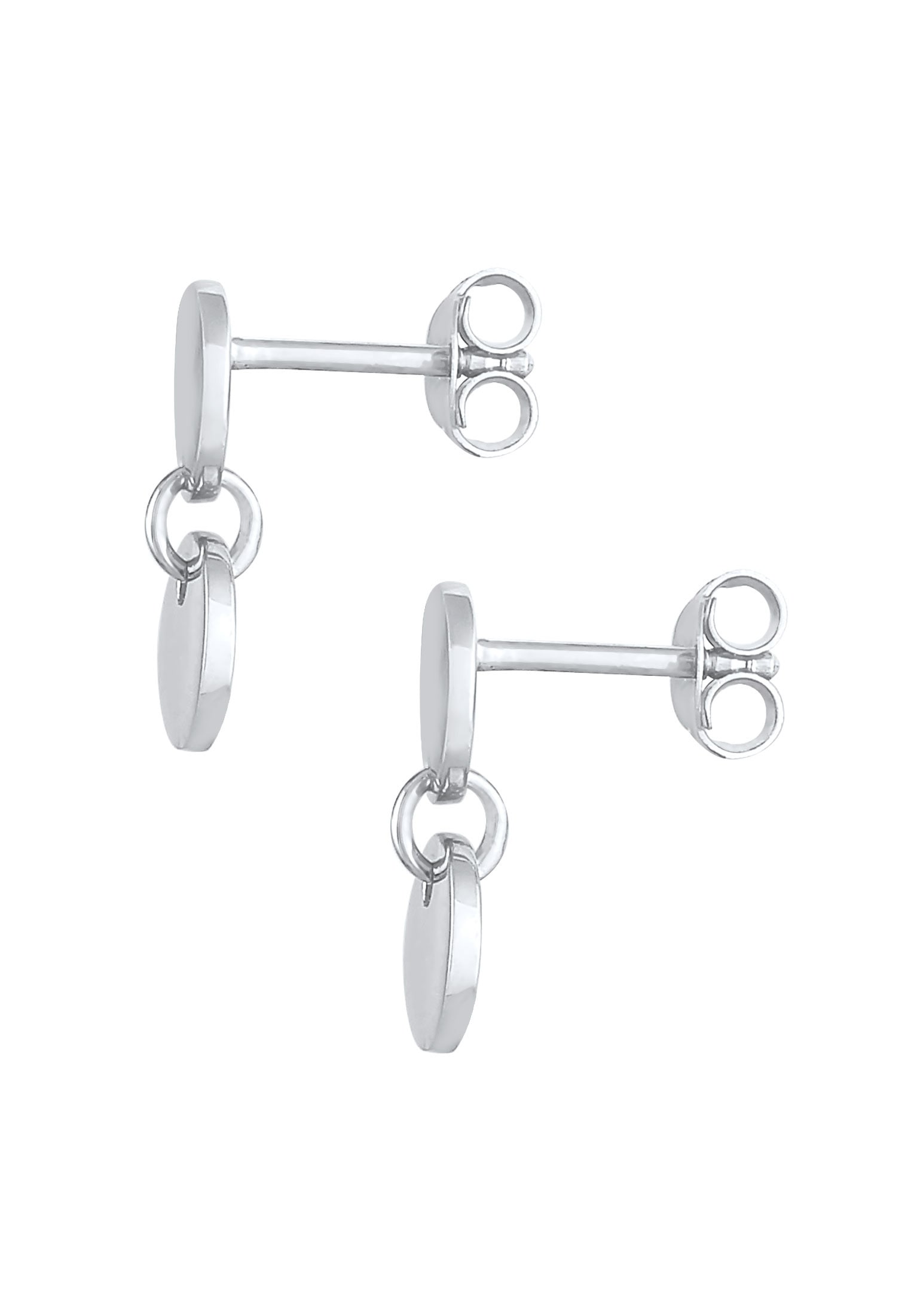 Elli Paar Ohrstecker »Ohrringe Ohrhänger Stecker Plättchen Rund Trend 925 Silber«