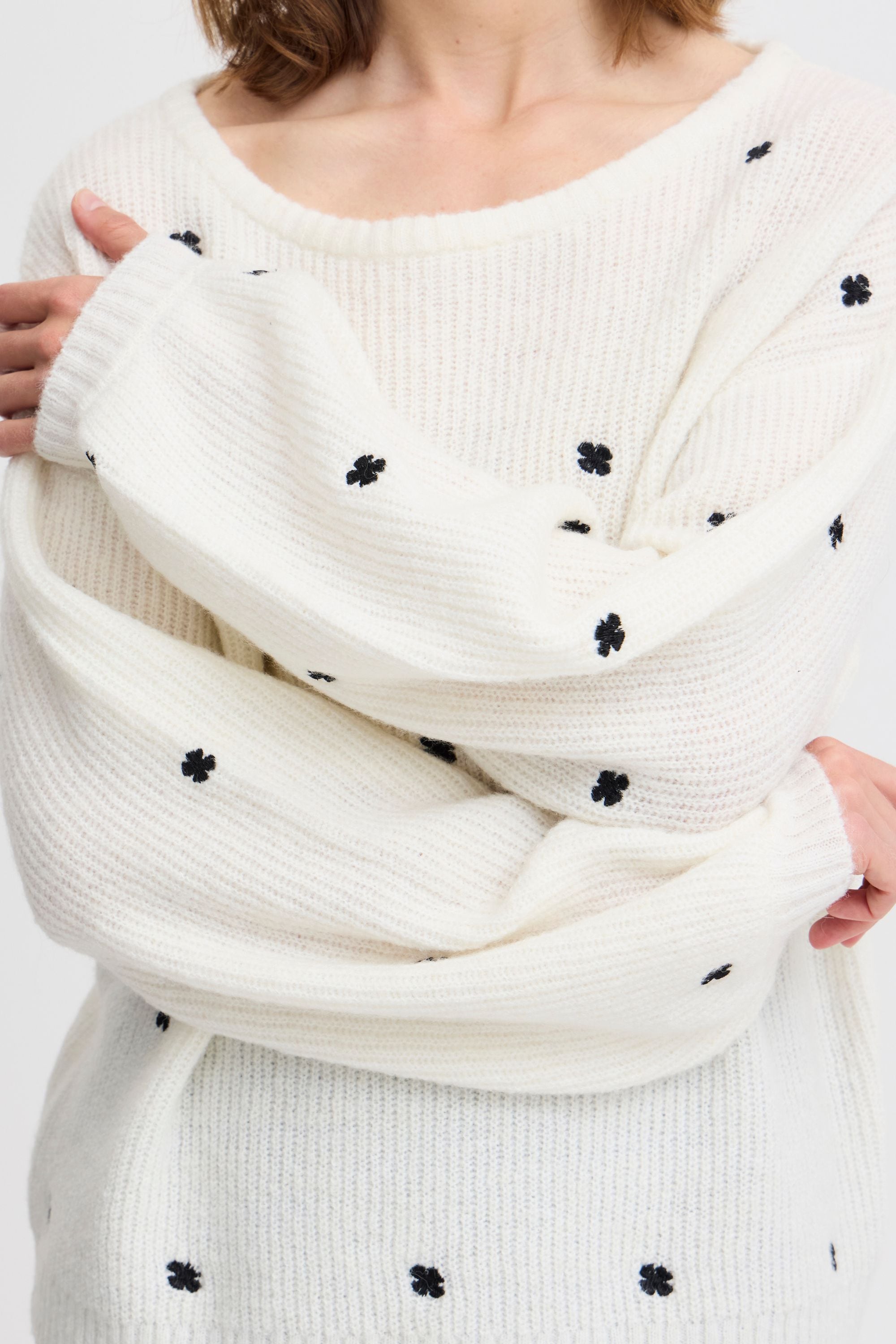b.young Strickfleece-Pullover »Strickpullover BYOTIKI EMBROIDERY JUMPER -«