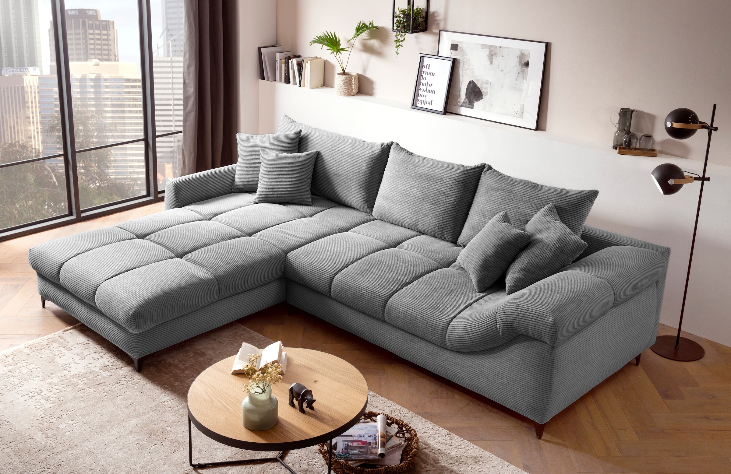 Mr. Couch Ecksofa »Ronaldo, L-Form, wahlweise mit Kaltschaum« wahlweise mit Kaltschaum