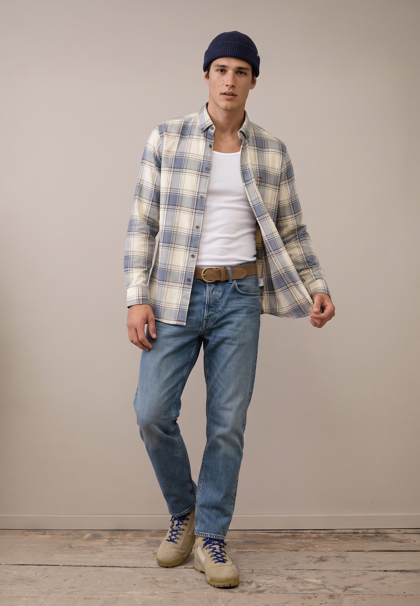 FYNCH-HATTON Karohemd mit Button-Down-Kragen
