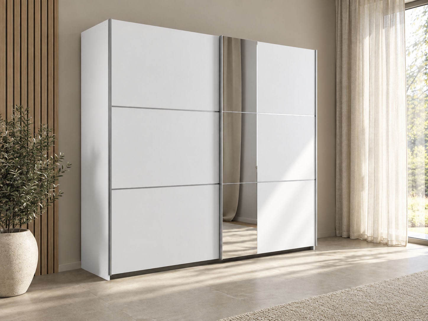 OTTO home Kleiderschrank »Schrank Garderobe Mehrzweckschrank Möbel Mietswohnung TOPSELLER ASTANA« moderner Schrank mit 3 Spiegelelementen, viel Zubehör MADE IN GERMANY