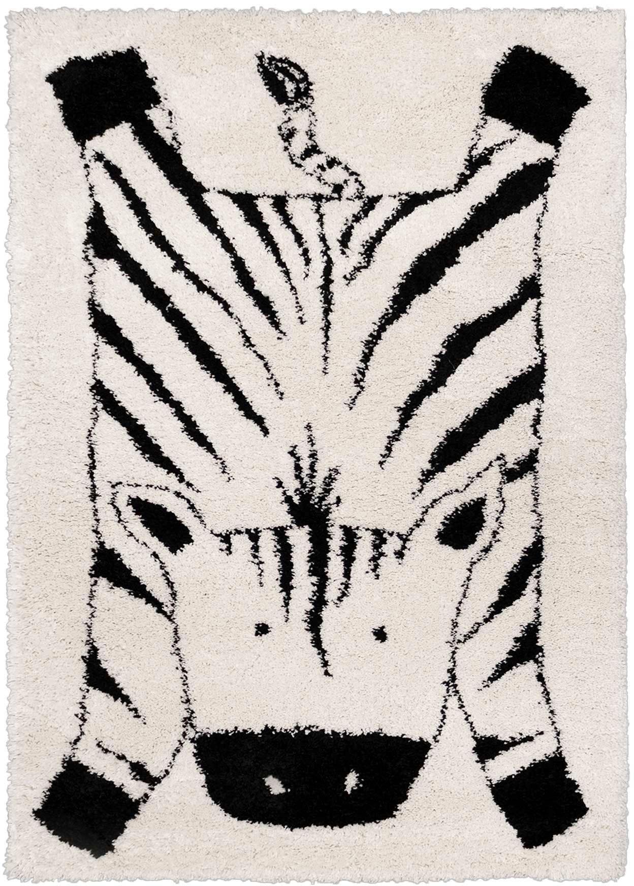 Primaflor-Ideen in Textil Kinderteppich »NOMAD - Zebra«, rechteckig, Hochflor, Motiv Zebra, Kinderzimmer