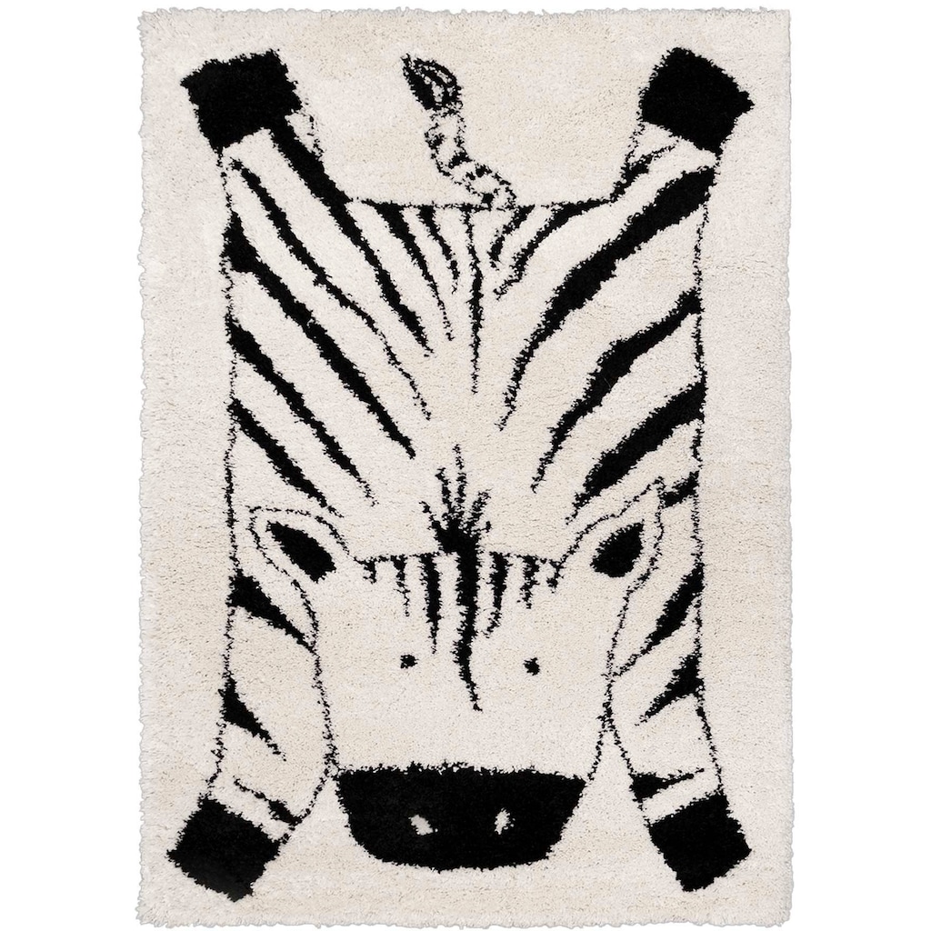 Primaflor-Ideen in Textil Kinderteppich »NOMAD - Zebra«, rechteckig, Hochflor, Motiv Zebra, Kinderzimmer
