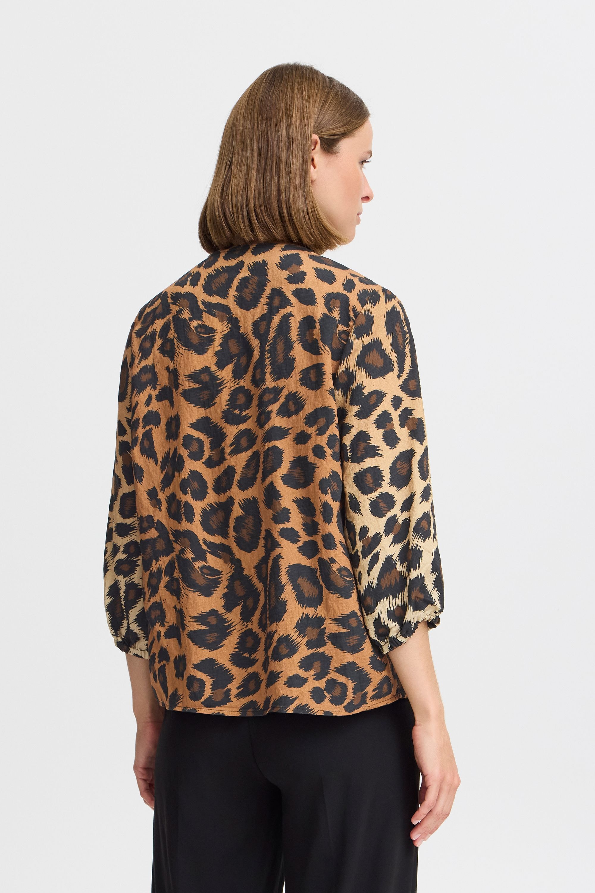 b.young Tunika »Kurzarmbluse BYHINVA LEOPARD BLOUSE -«