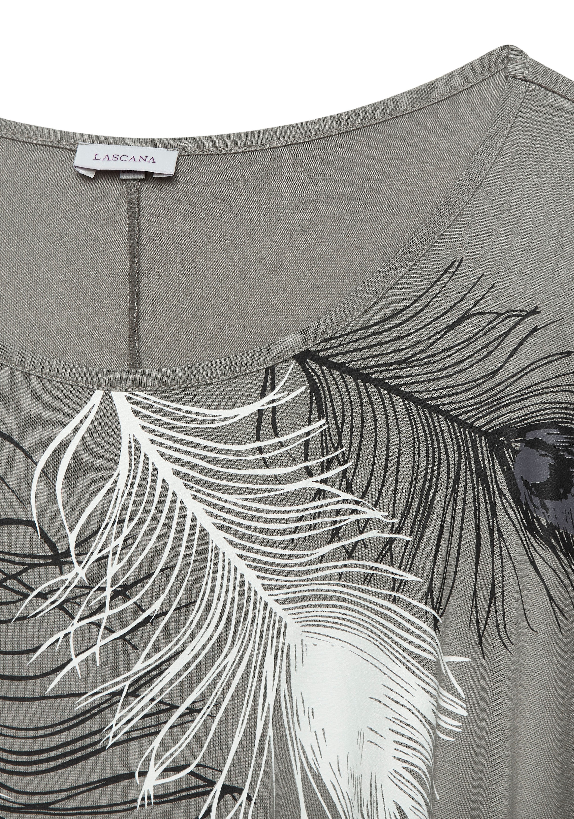 LASCANA Strandshirt, mit Schlitzen an den Ärmeln, Kurzarmshirt, schulterfrei