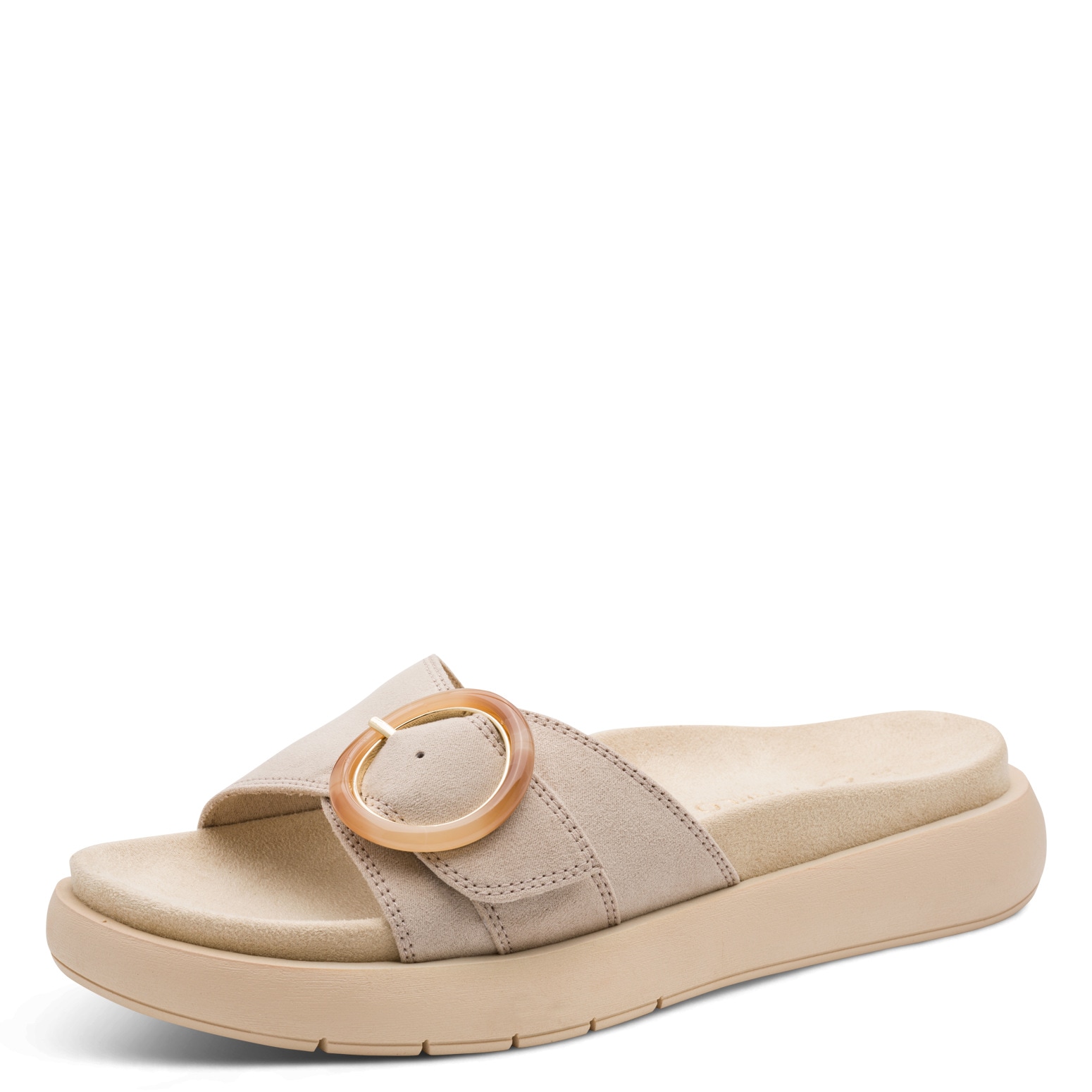 MARCO TOZZI Pantolette  Keilabsatz, Schlupfschuh mit seitlichem Stretcheinsatz