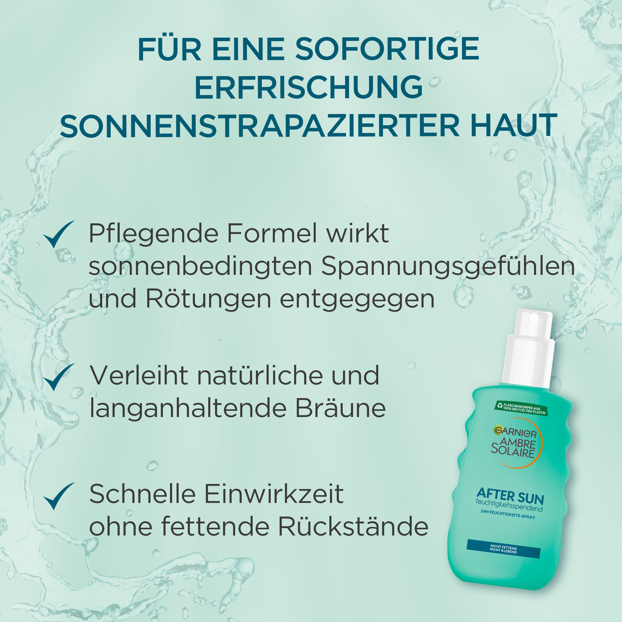 GARNIER After Sun-Spray »Garnier After Sun Spray«, Spendet Feuchtigkeit, wirkt Spanungsgefühlen und Rötungen entgegen.