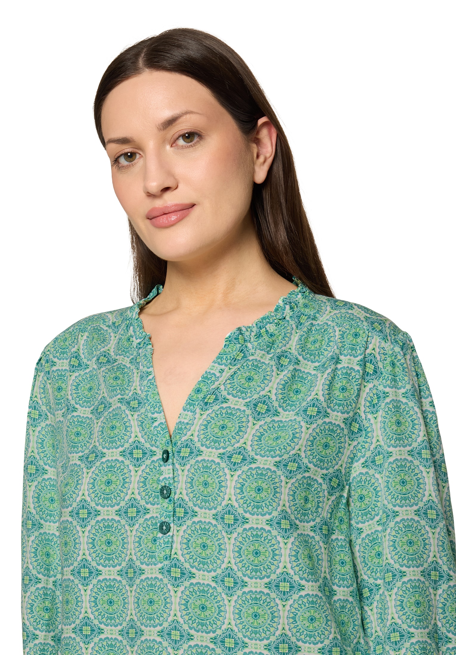 Cartoon Klassische Bluse »Casual-Bluse mit Raffung«