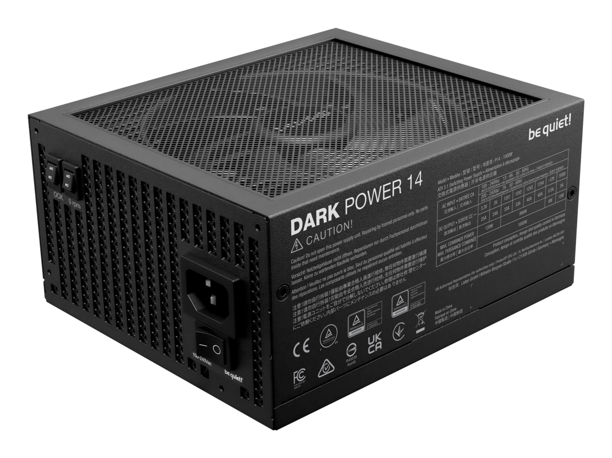 be quiet! Netzteil »Dark Power 14 1000 W - 80 Plus Titanium«