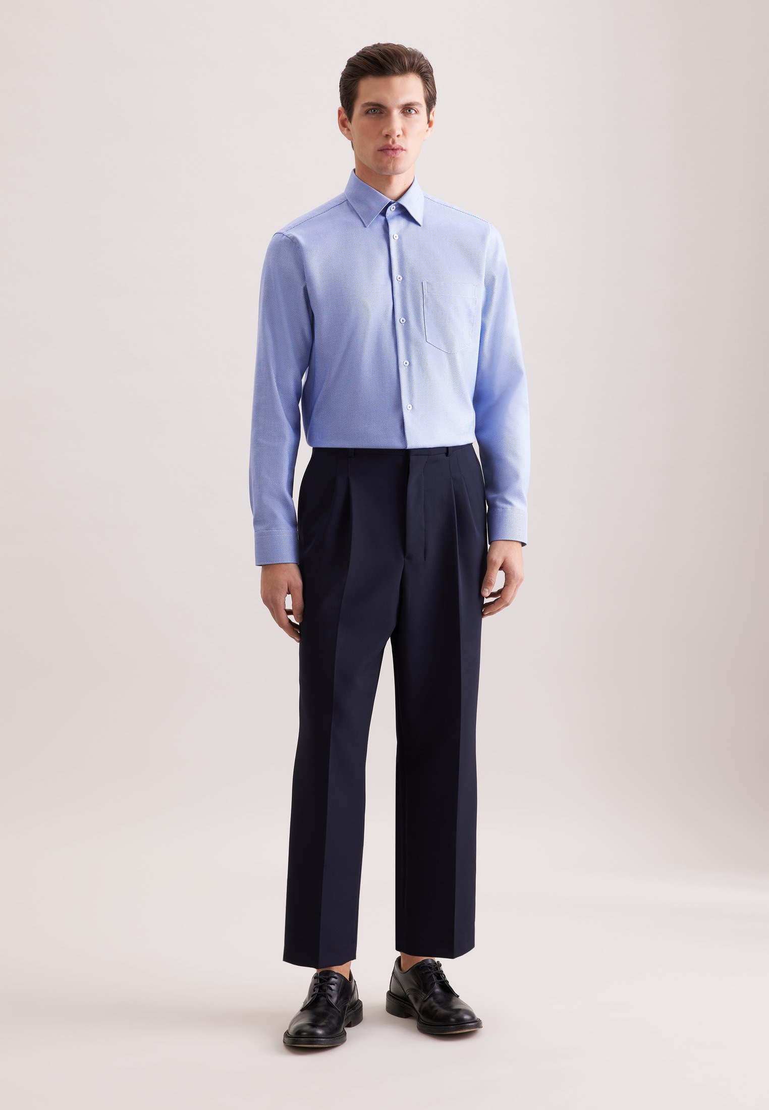 seidensticker Businesshemd »Schwarze Rose« Regular 1/1 Covered-Button-Down-Kragen Struktur
