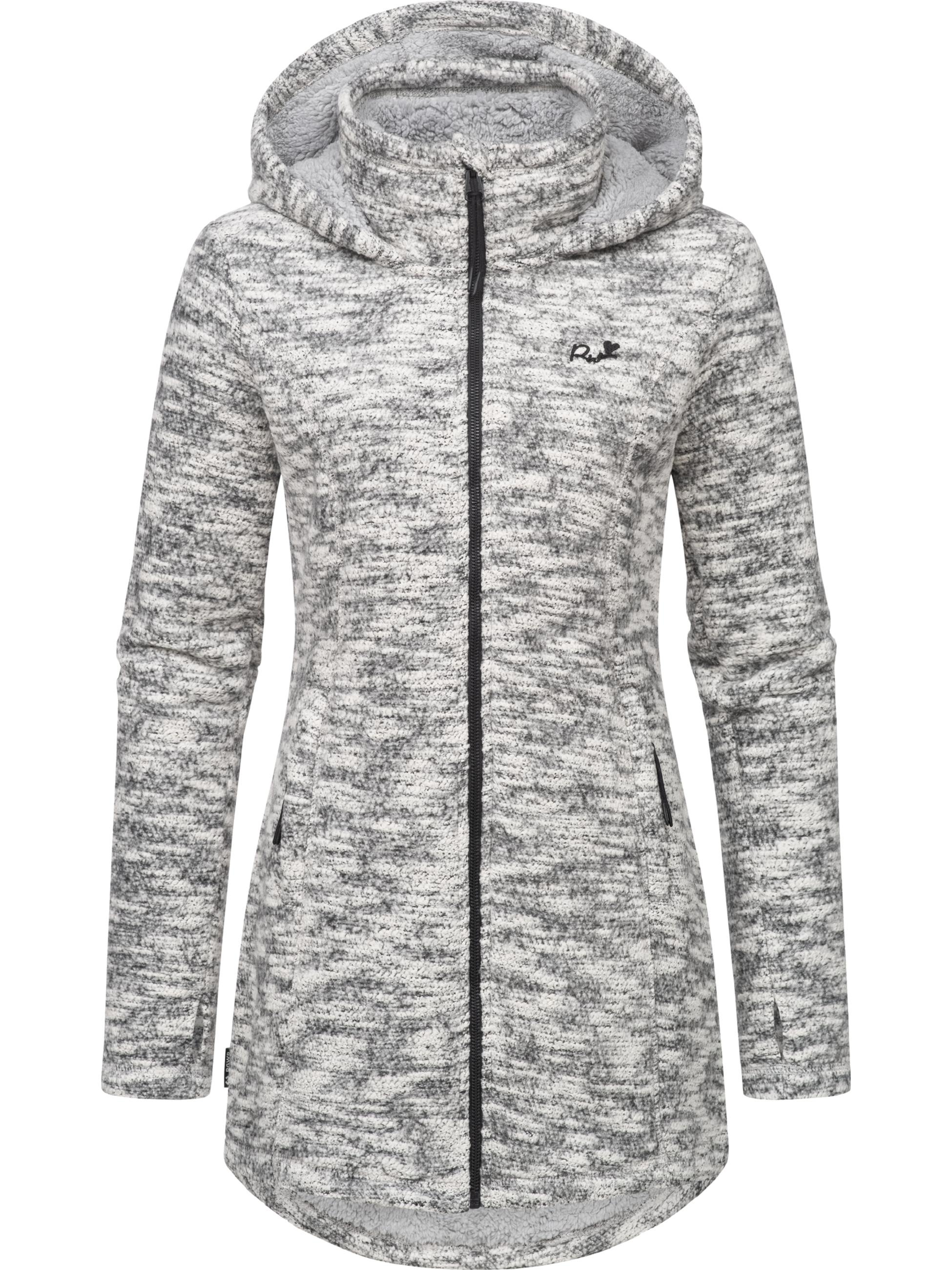 Ragwear Kapuzensweatjacke »Longstrickjacke Leysha Melange«