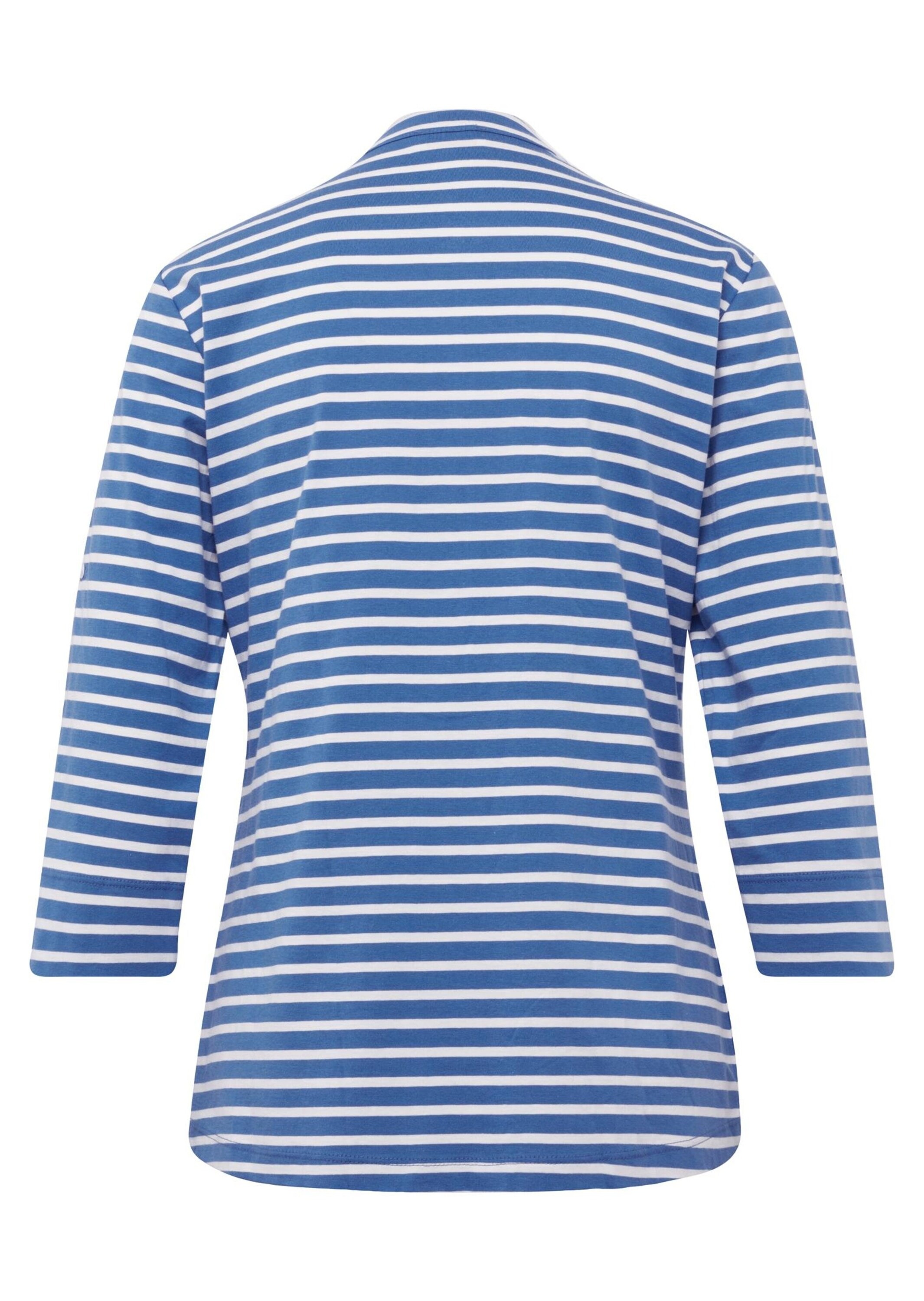 GOLDNER 3/4-Arm-Shirt »Kurzgröße Sportives Ringelshirt in Longform«
