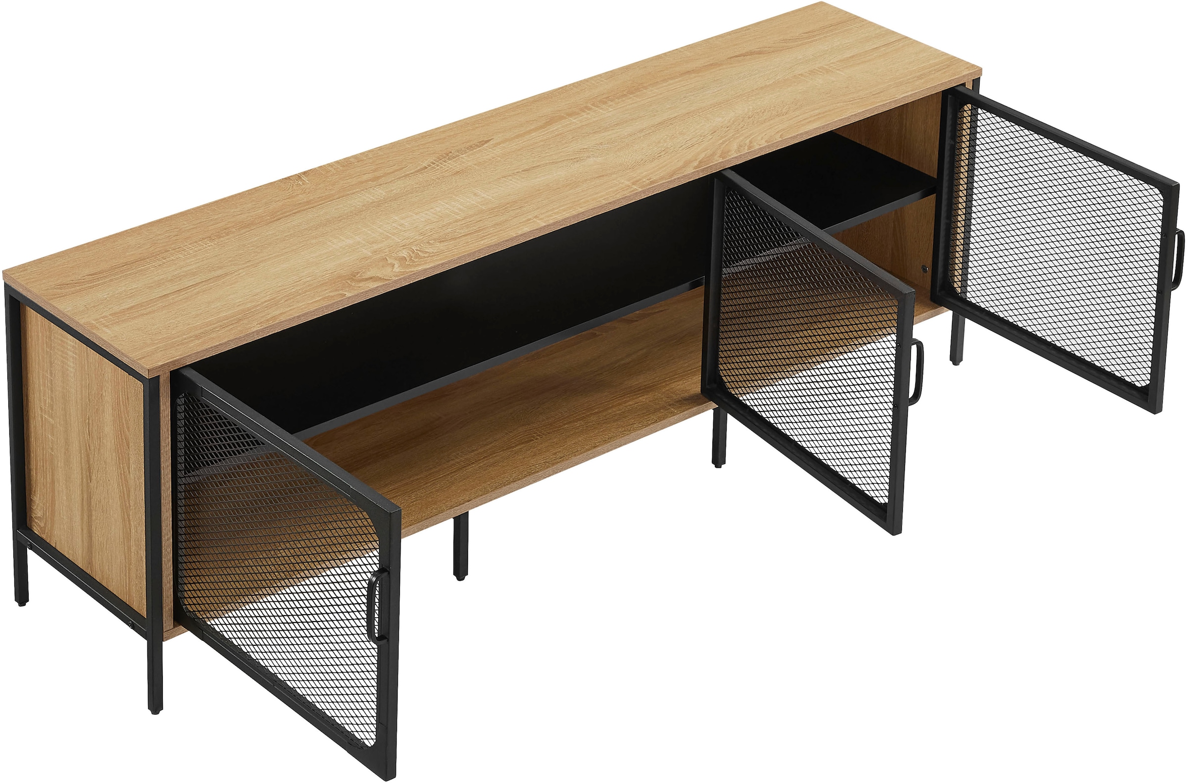 OTTO home TV-Board »Amance« mit ABS-Kanten und pulverbeschichteten Metallbeinen, Breite 150 cm