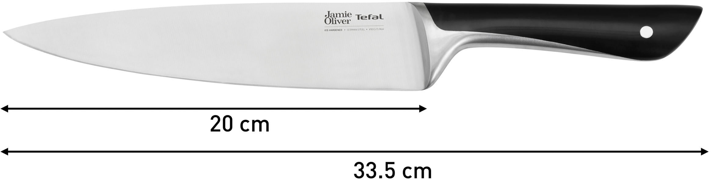 Tefal Pfannen-Set »Jamie Oliver Cook Smart«, Edelstahl 18/10, (Set, je 1 Pfanne 24 und 28 cm, 1 Kochmesser), stilvolle Edelstahl-Pfannen, inkl. Kochmesser, Rezeptbuch