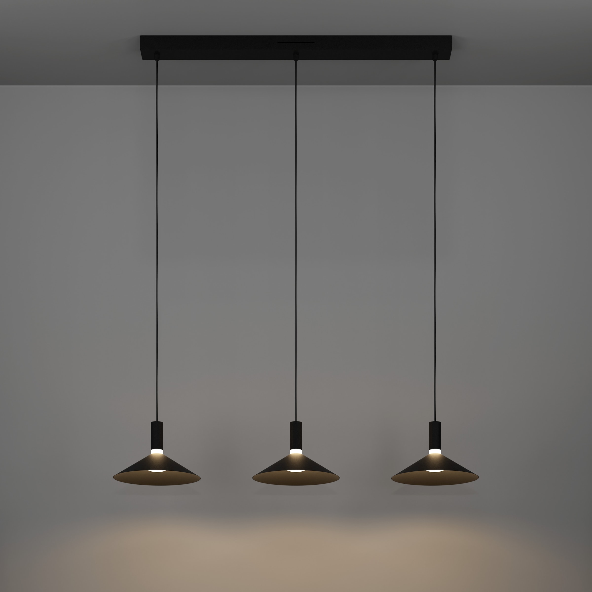 EGLO Hängeleuchte »CONOMAVILLA-Z Pendellampe - Stahl - LED - 3X7,5W - IP20« LED-Modul 1 Stk. Kaltweiß | Neutralweiß | RGB | Warmweiß Hängelampe, Deckenlampe, Wohnzimmer, Esszimmer, L92 x B22 x H120 cm