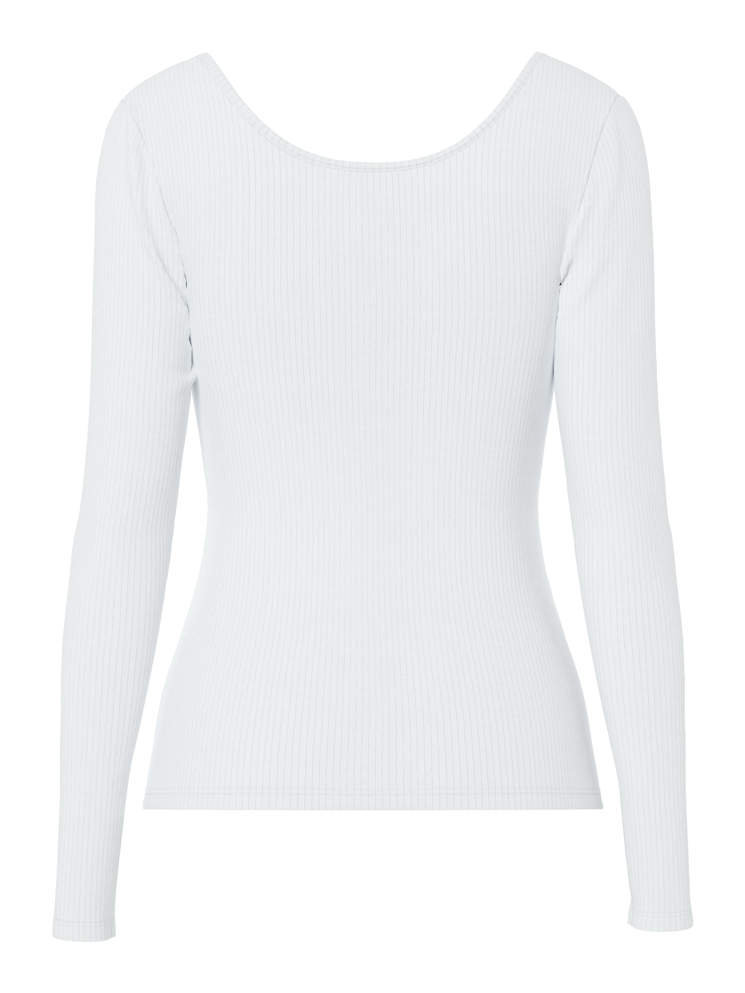 pieces Langarmshirt »PCKITTE LS TOP NOOS BC« Baumwollmischung, slim fit
