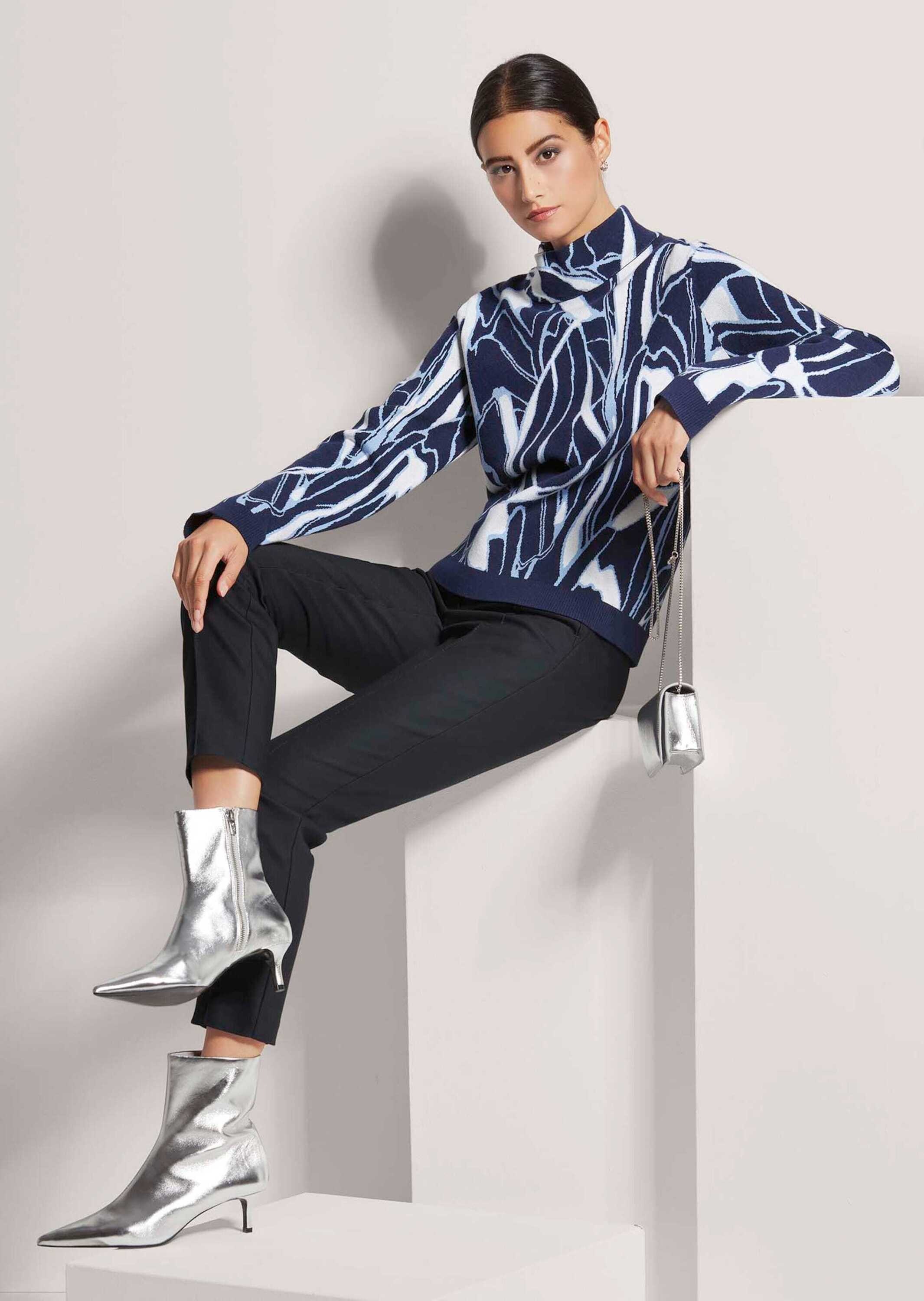 MADELEINE Longpullover »Pullover Jacquard-Pullover«