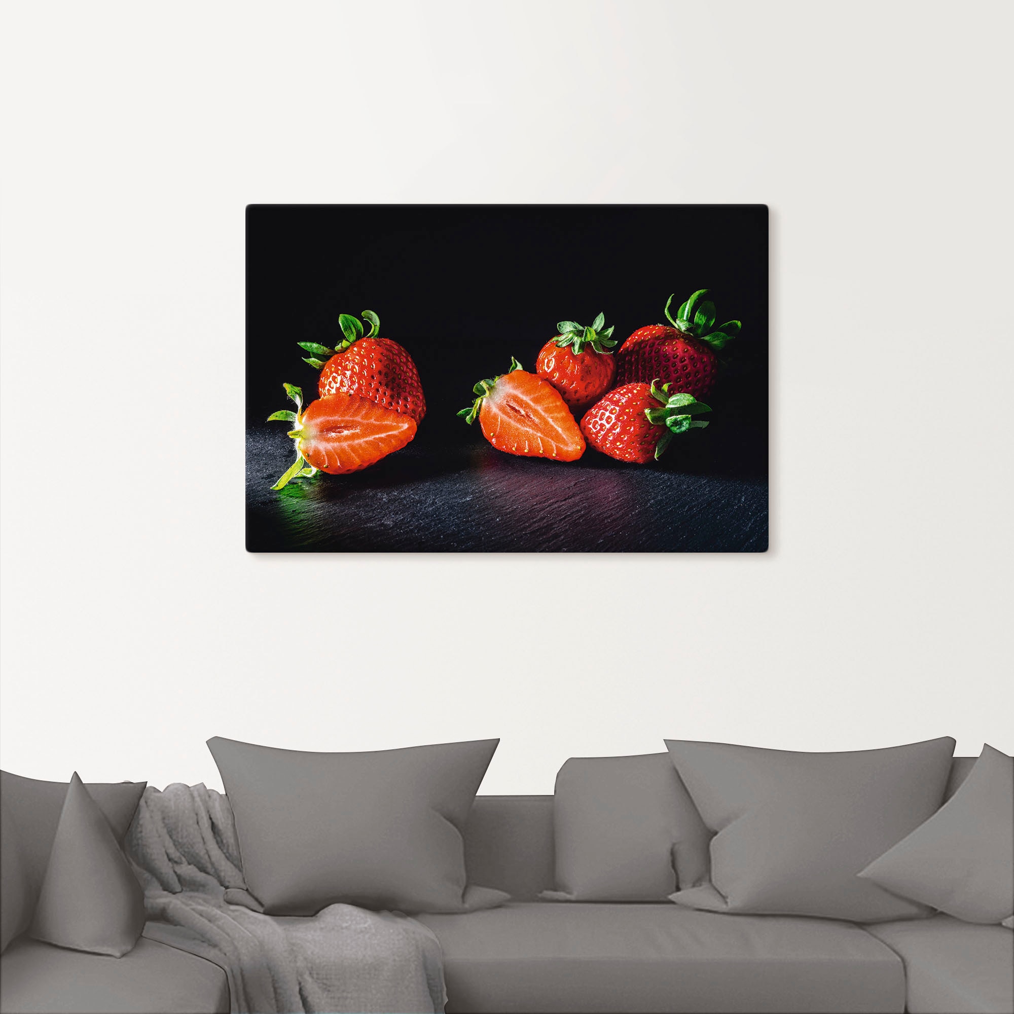 Artland Wandbild »Erdbeeren, süß und fruchtig«, Obst Bilder, (1 St.), als Leinwandbild, Poster in verschied. Größen