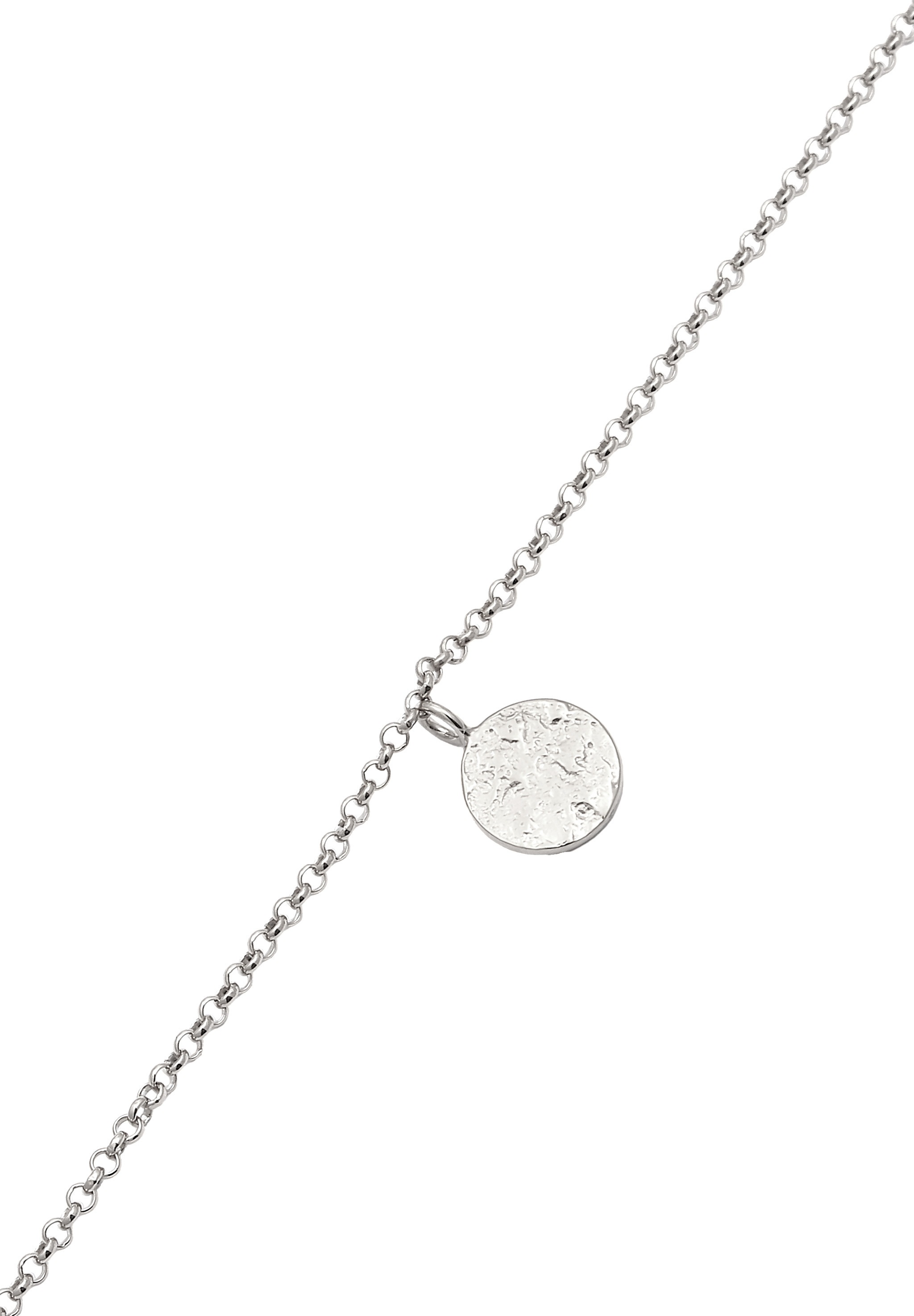 Elli Fußkette »Fußschmuck Plättchen Vintage Style 925 Sterling Silber«