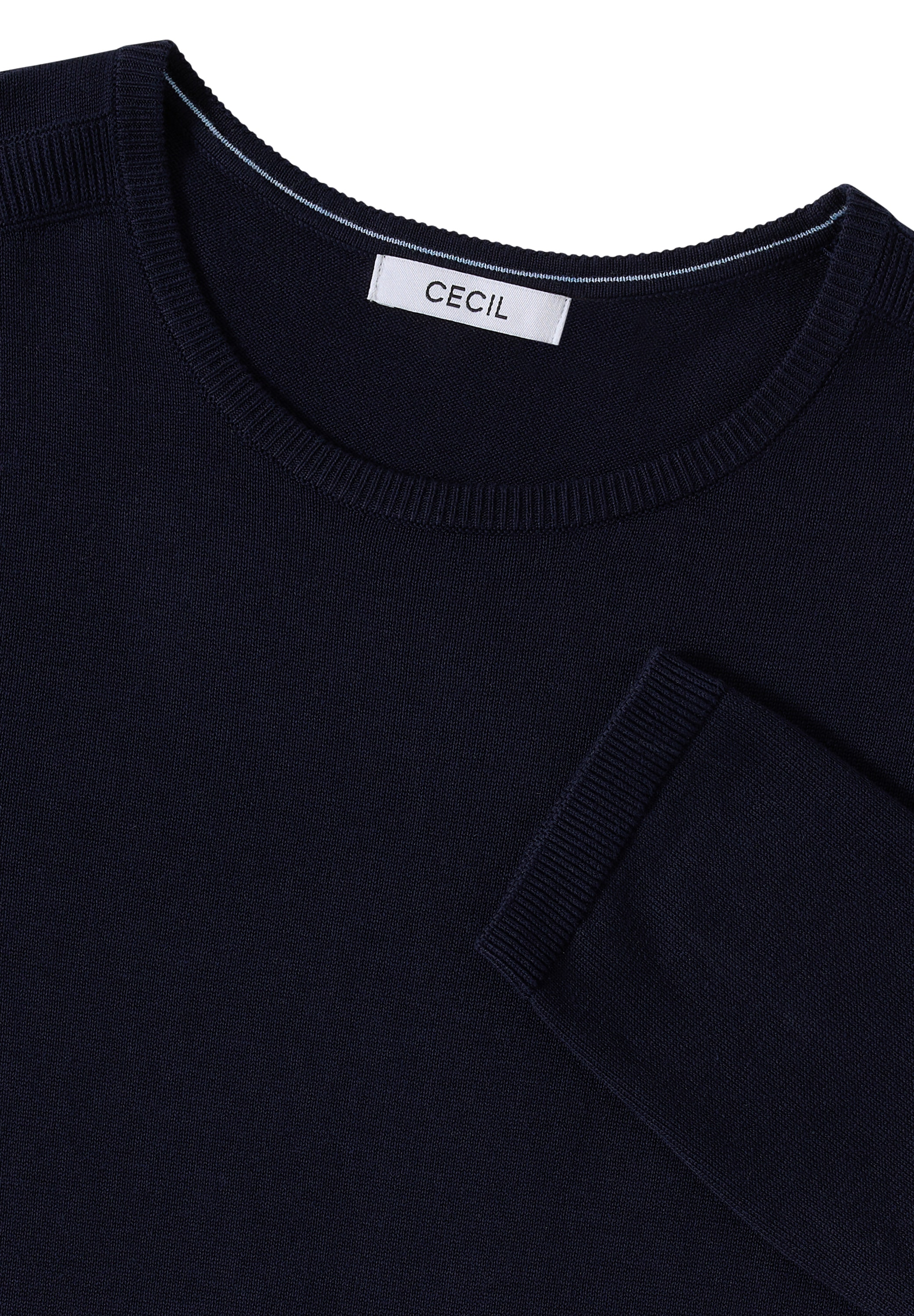Cecil Strickpullover mit feinem Detail an der Schulter und Viskose-Anteil