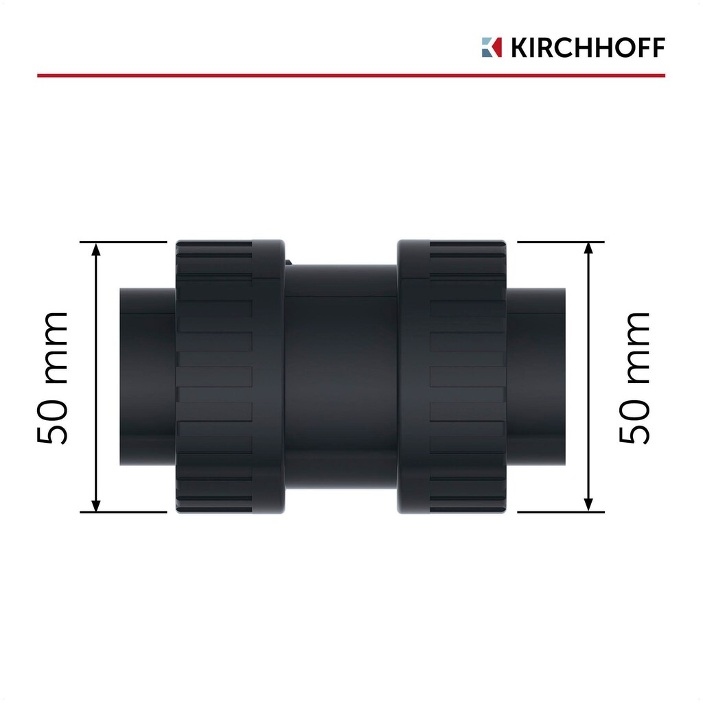Kirchhoff 2-Wege-Ventil »PVC-Kegelrückschlagventil, Druckrohr, Pool, Teich«