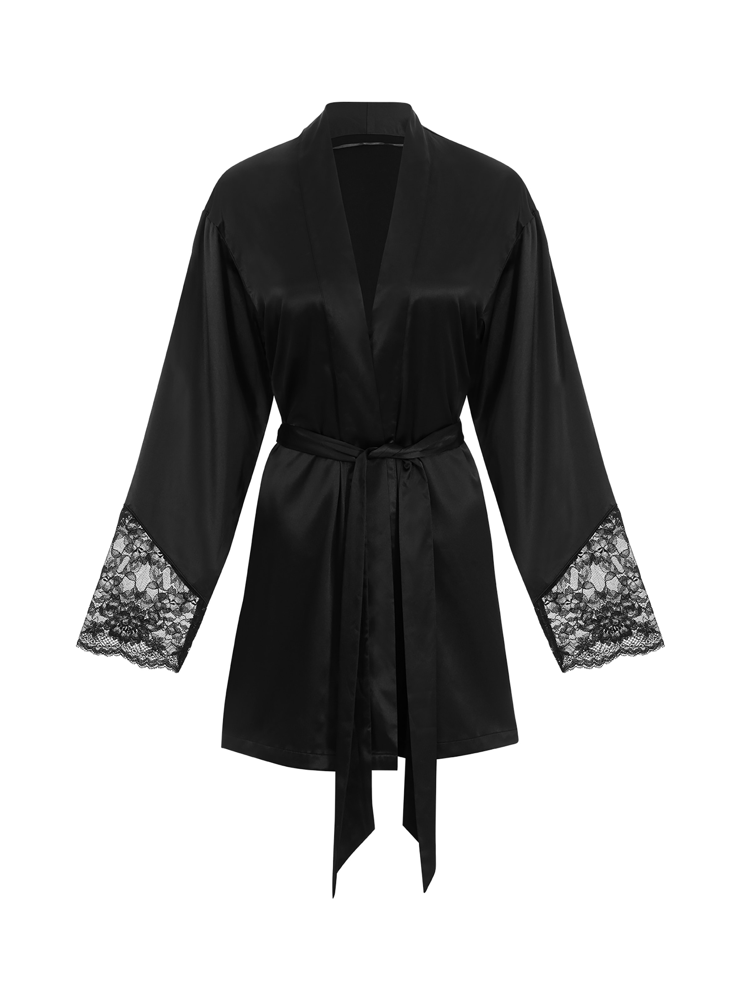 Dorina Kimono »Lyra Satin« mit zarten Spitzendetails