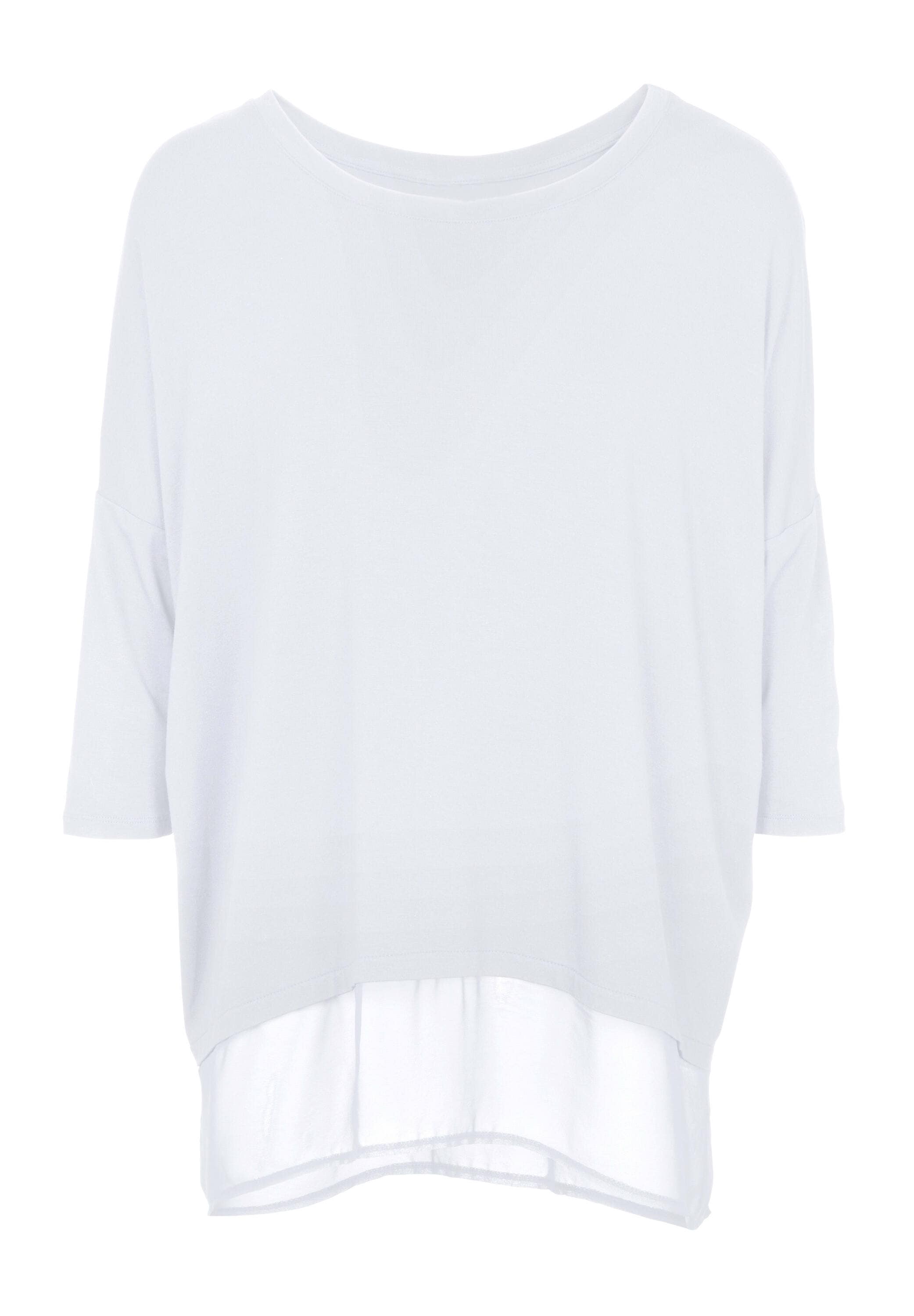 heine T-Shirt »Oversized Shirt Oversize-Shirt mit Chiffon-Saum«