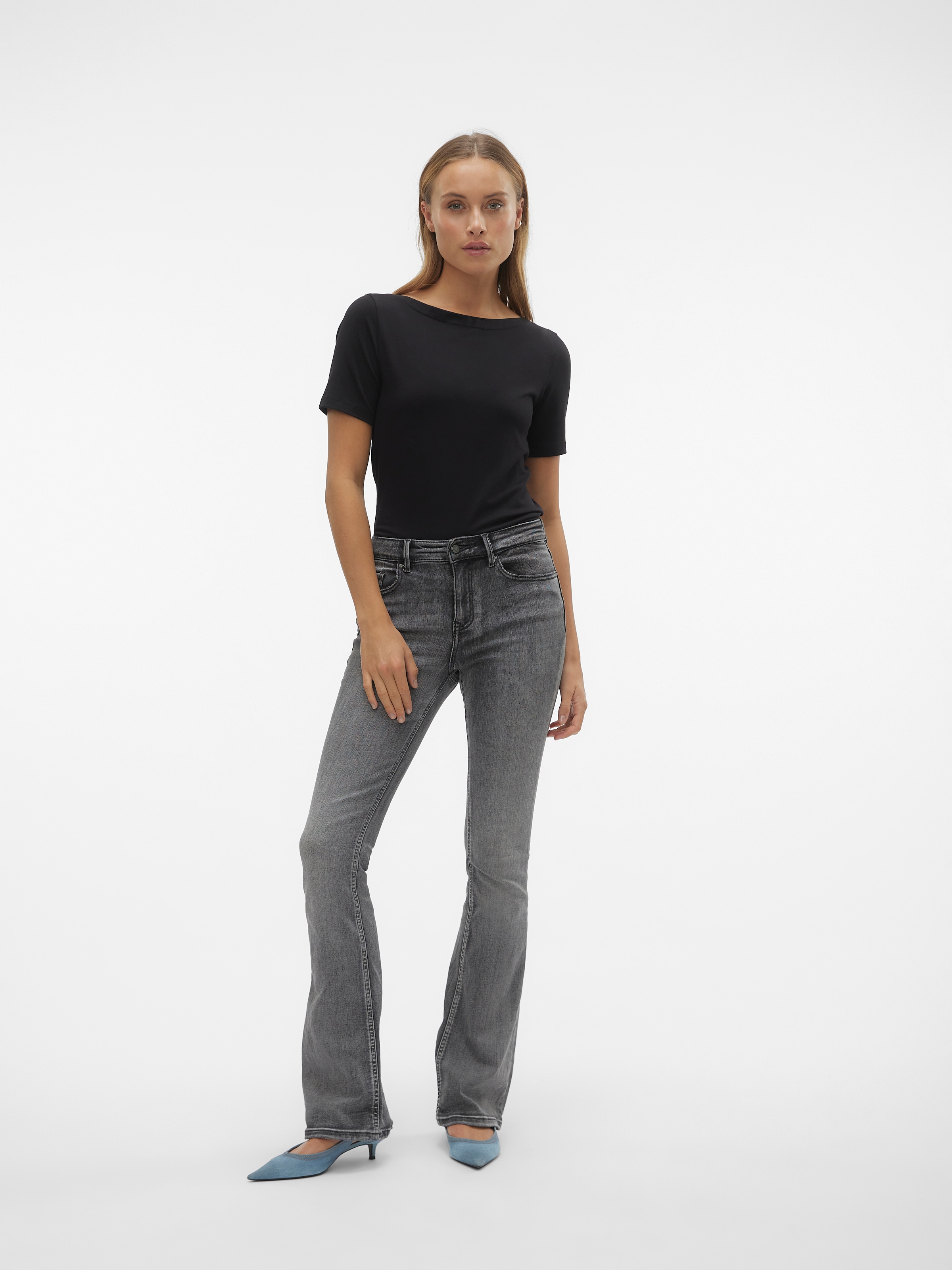 Vero Moda Bootcut-Jeans »VMFLASH MR FLARED JEANS LI213 GA NOOS«