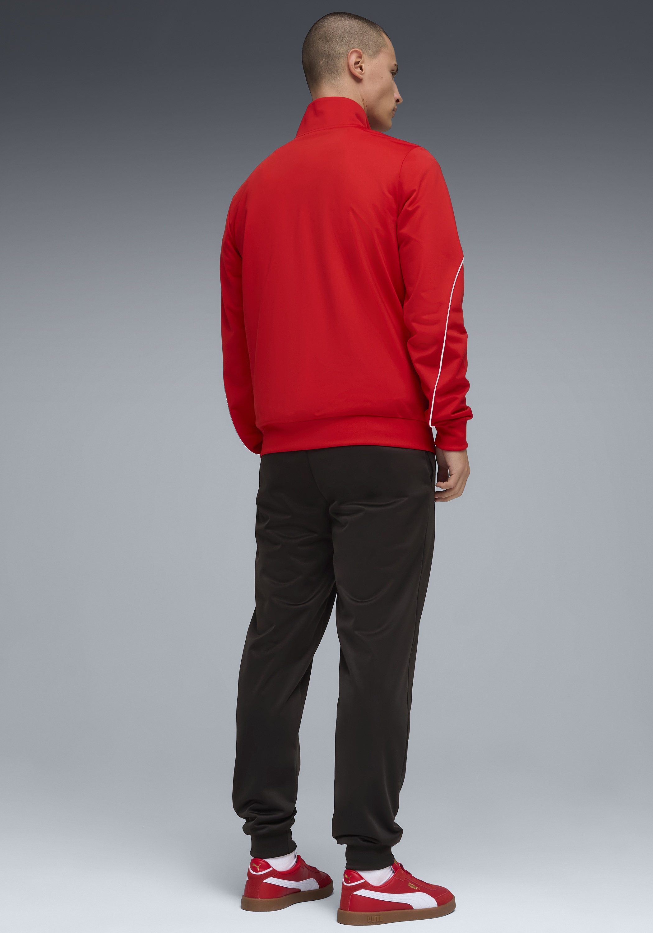 PUMA Trainingsanzug »POLY PIPING SUIT« 2 tlg. für Erwachsene, Regular Fit, ohne Kapuze