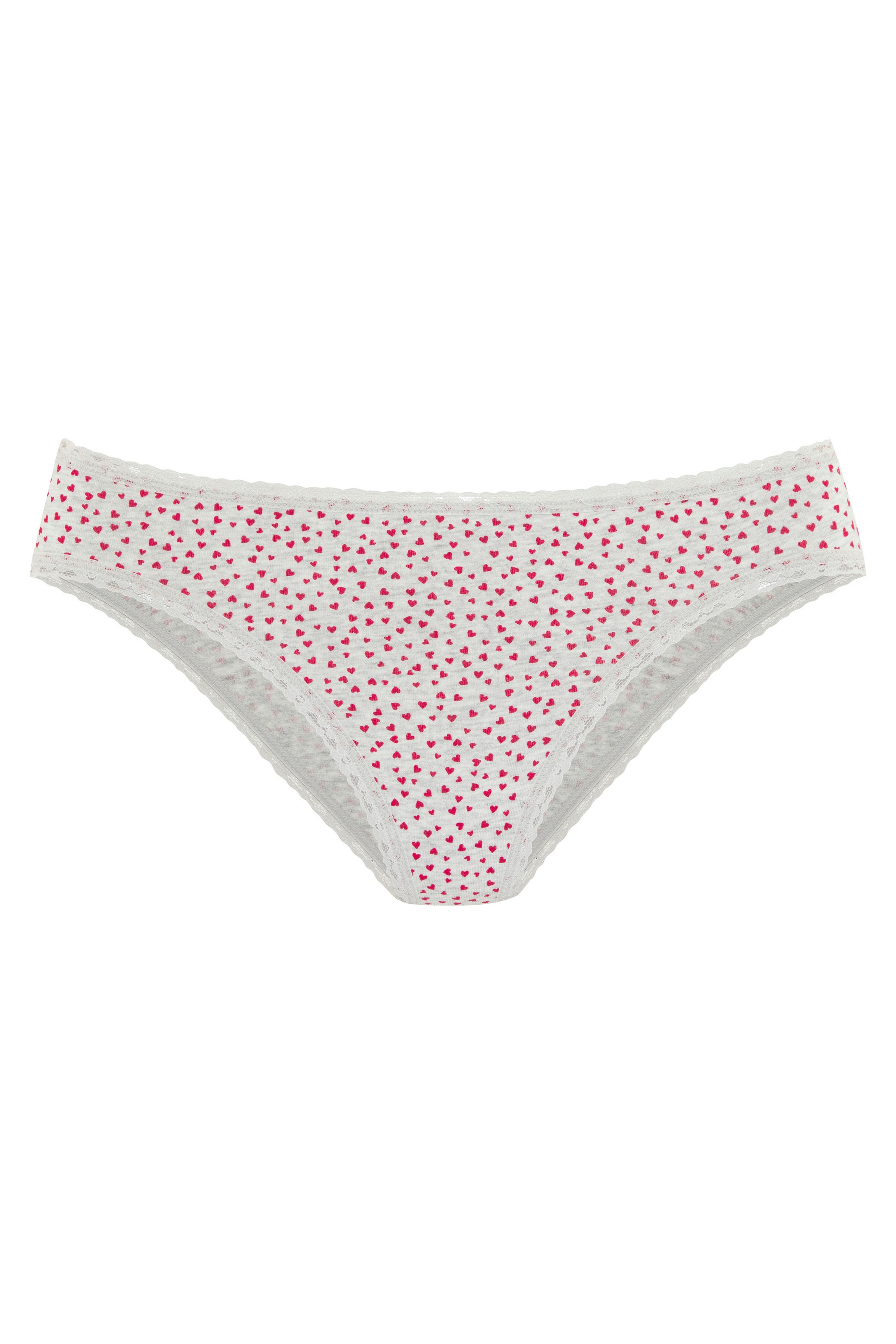 LASCANA Jazz-Pants Slips, (5er-Pack), mit süßen Herzchen-Prints und aus elastischer Baumwoll-Qualität