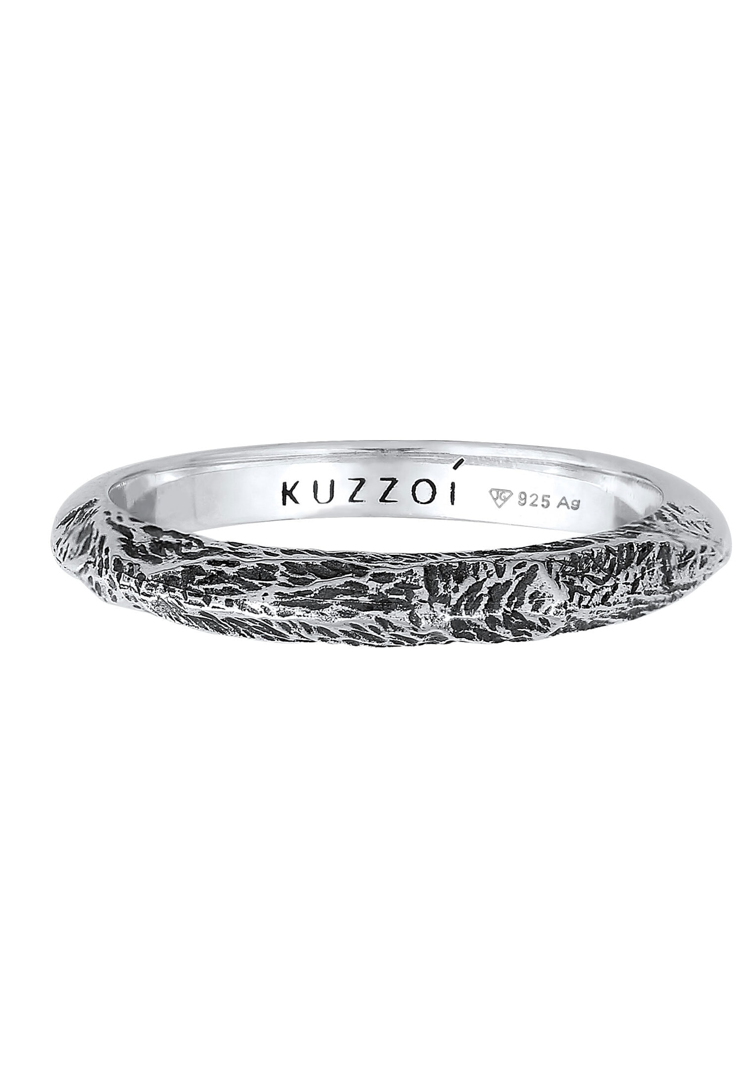 Kuzzoi Silberring »Ring Herren Bandring Schmal Used Vintage 925 Silber«