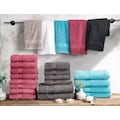 my home Handtuch Set »Juna«, Set, 6 tlg., Walkfrottee, Handtuchset mit feiner Struktur-Bordüre, weiche Handtücher in modernen Uni-Farben, Handtuch aus 100% Baumwolle