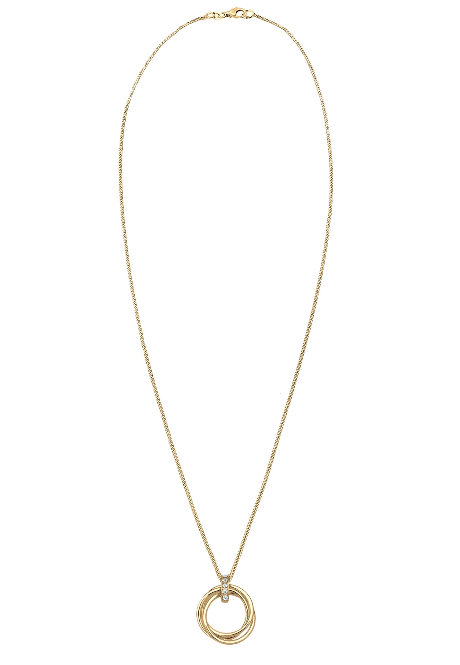 Elli DIAMONDS Silberkette »Halskette Kreis Trio Diamant (0.025 ct.) 925 Silber«