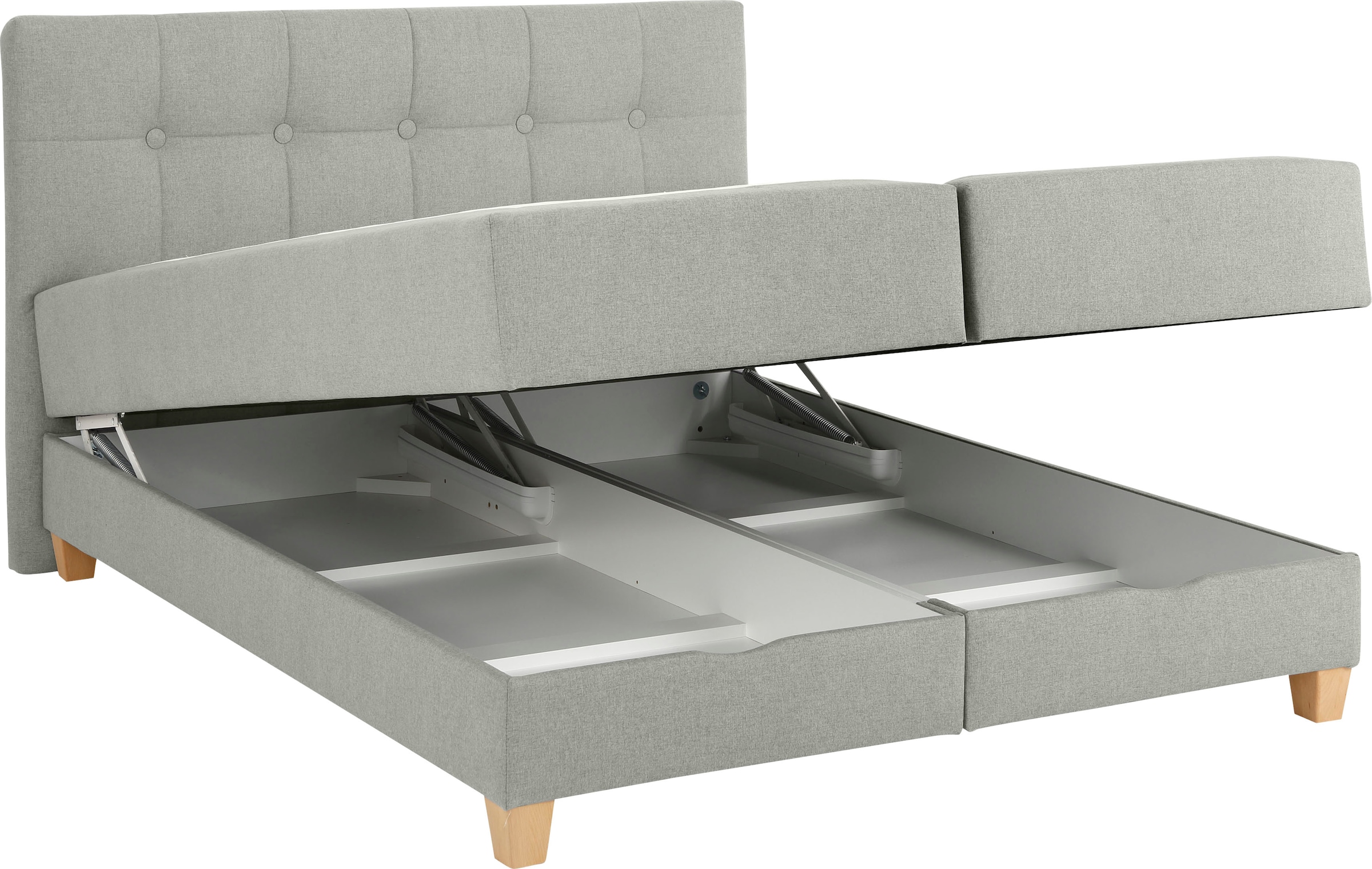 Home affaire Boxbett »Lonrai«, in H2,H3 & H4 und XXL - Überlänge 220cm wählbar, inkl. Topper