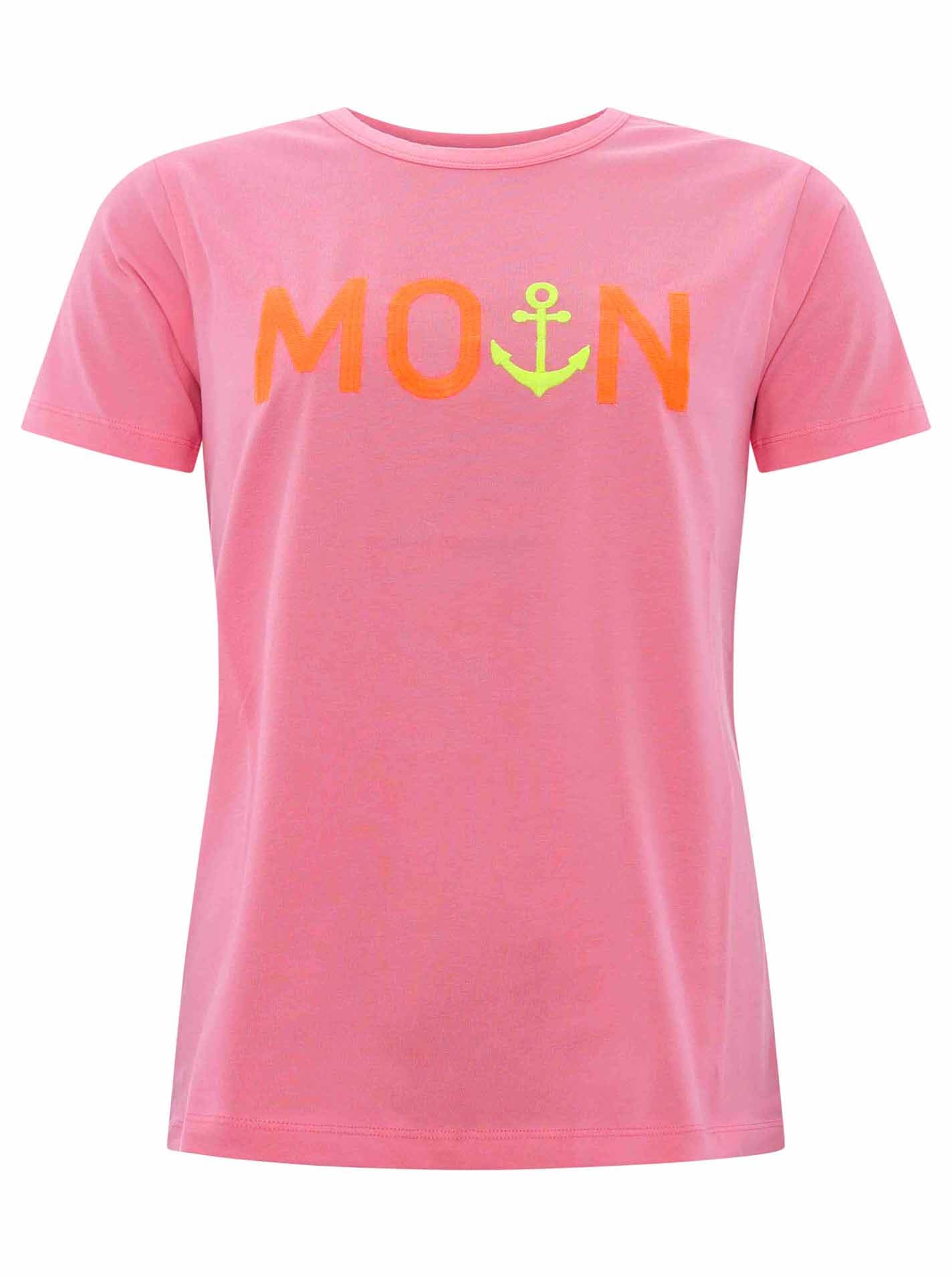 Zwillingsherz T-Shirt »"MoinZH"«, Kurzarm, Rundhalsausschnitt, Stickerei, Baumwollmischung
