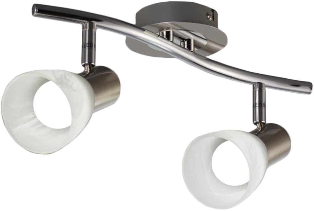 Glas, Deckenstrahler, bei inkl. Deckenlampe, schwenkbar, B.K.Licht LED 2 Metall, 5W Wohnzimmer, flammig-flammig, OTTO 470lm LED