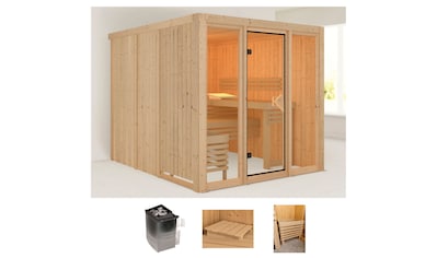 welltime Sauna »Artja«, (Set), naturbelassen, mit Ofen 9 kW int. Steuerung kaufen