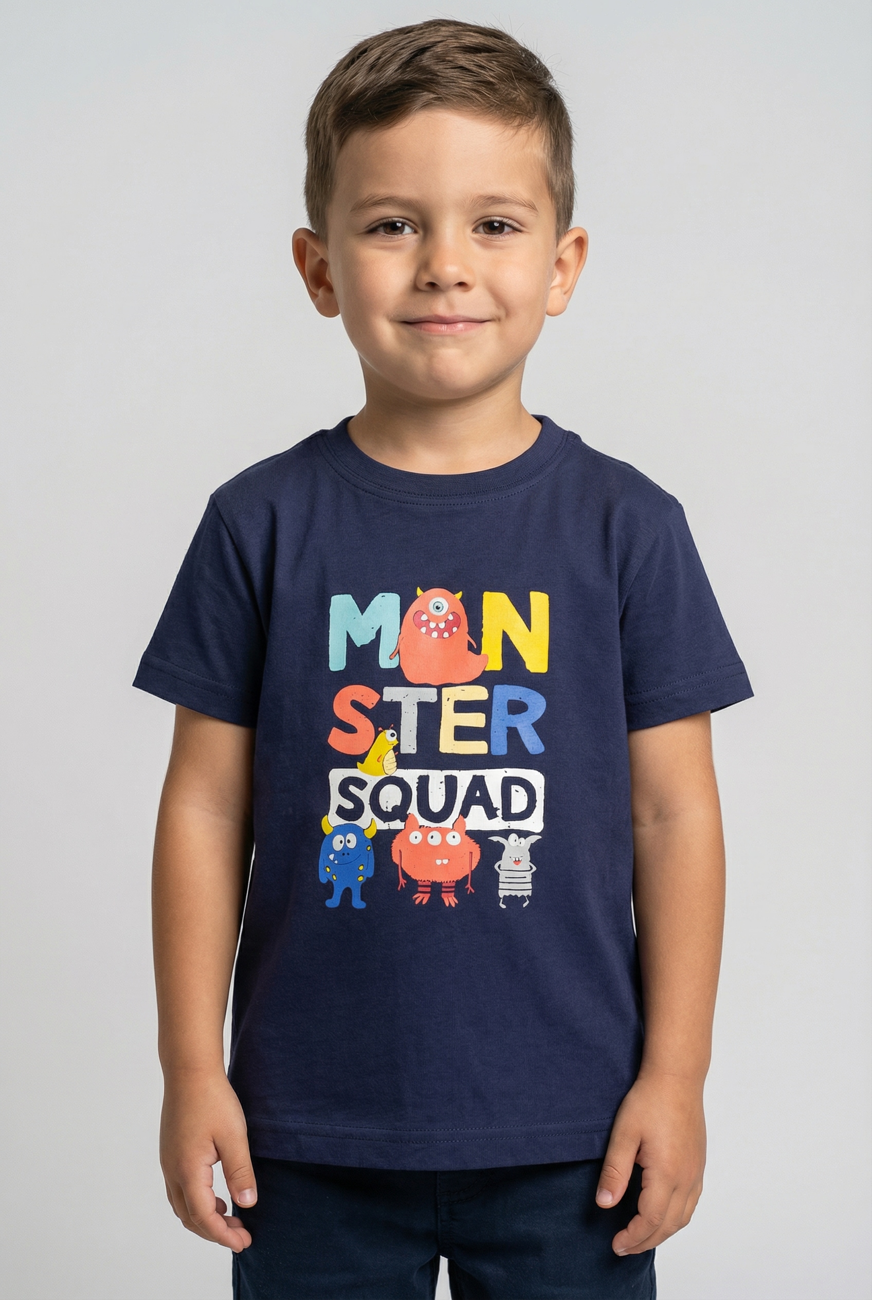 Blue Seven T-Shirt mit kurzem Arm, mit Druck und unifarben, aus Baumwolle