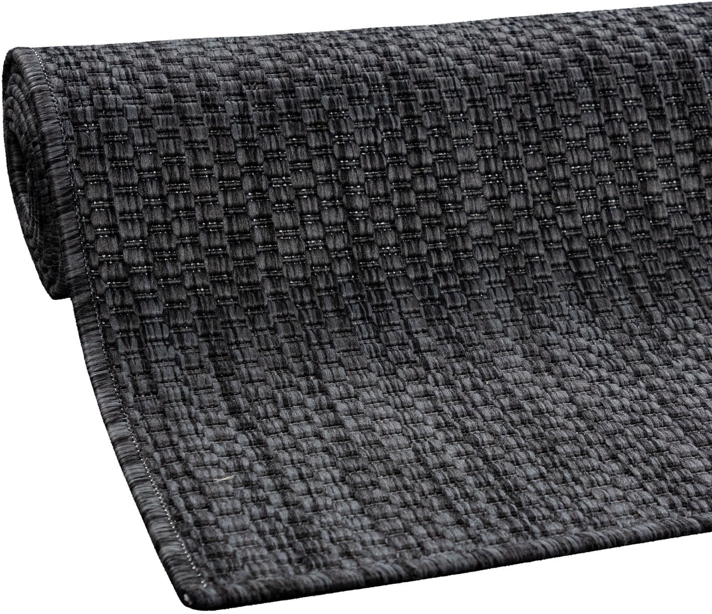Home affaire Teppich »Venedig«, rund, 5 mm Höhe, In-und Outdoor geeignet, Flachgewebe, Sisal-Optik, Wohnzimmer, Wetterfest & UV-beständig, für Balkon, Terrasse und Wintergarten, besonders flach, auch für Küche, Esszimmer und Wohnzimmer geeignet