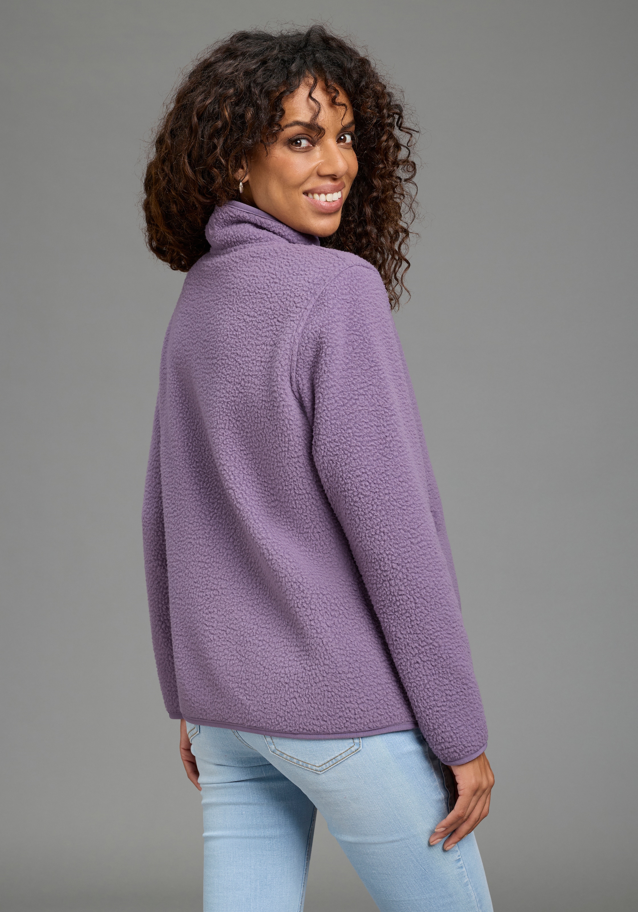 Polarino Fleecejacke aus Teddy-Fleece, Übergangsjacke