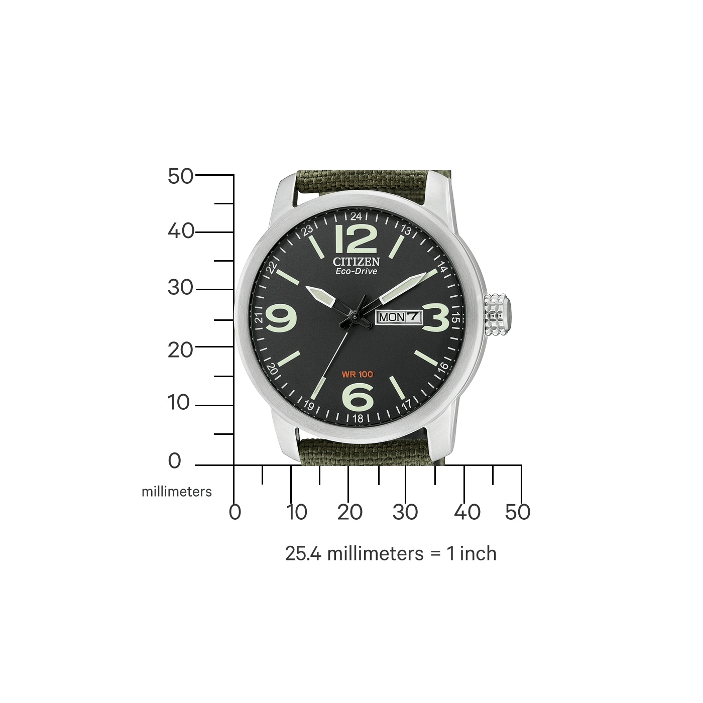 Citizen Solaruhr Armbanduhr, Herrenuhr, Datum, Textilarmband