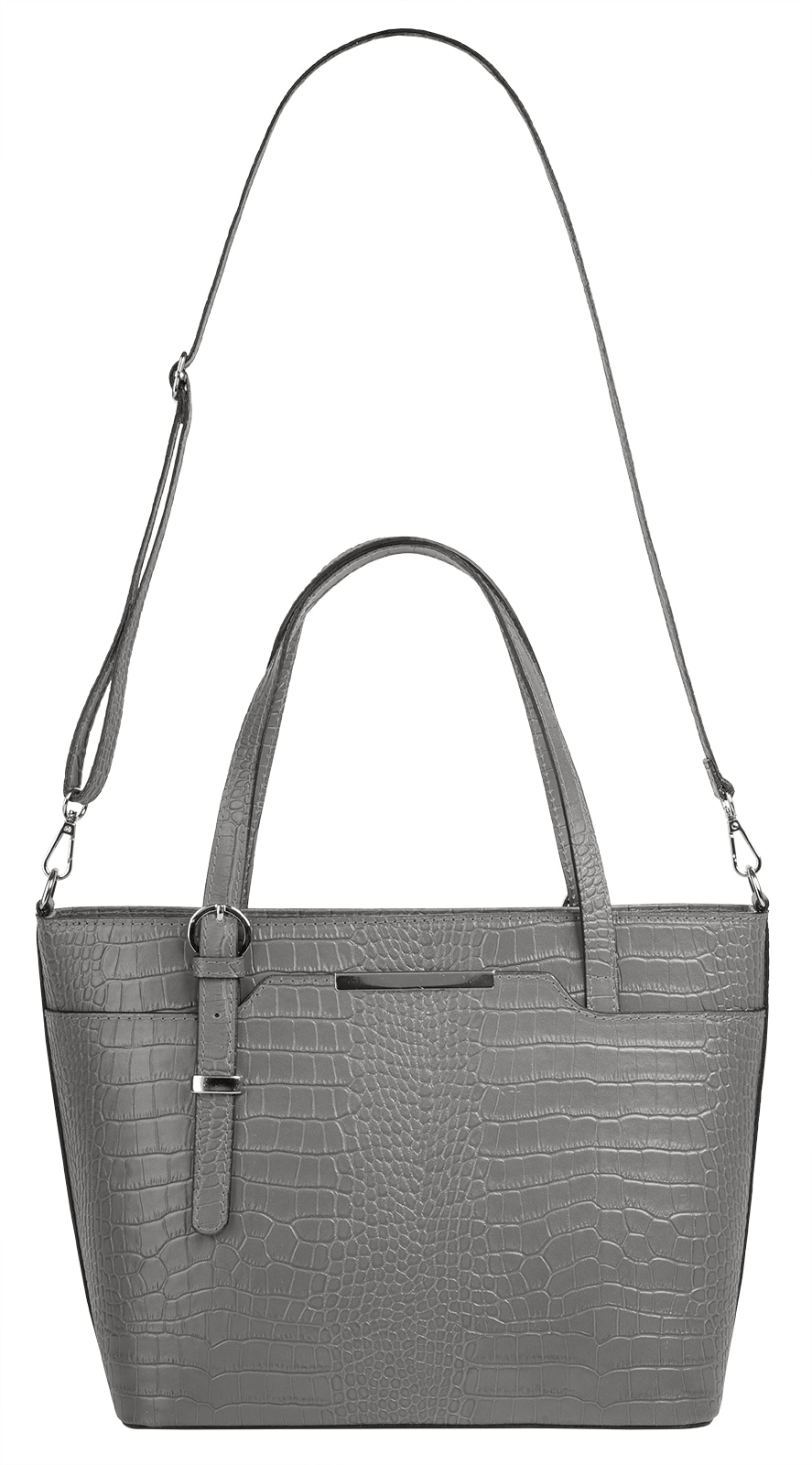 Cluty Henkeltasche, echt Leder, Made in Italy