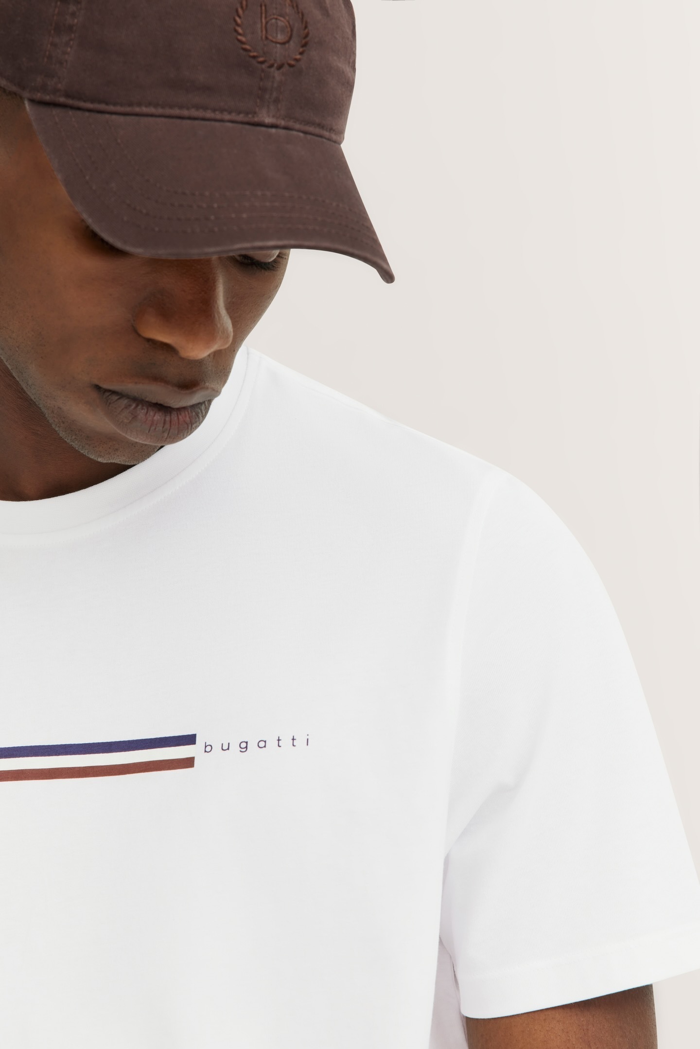 bugatti T-Shirt, aus Baumwolle